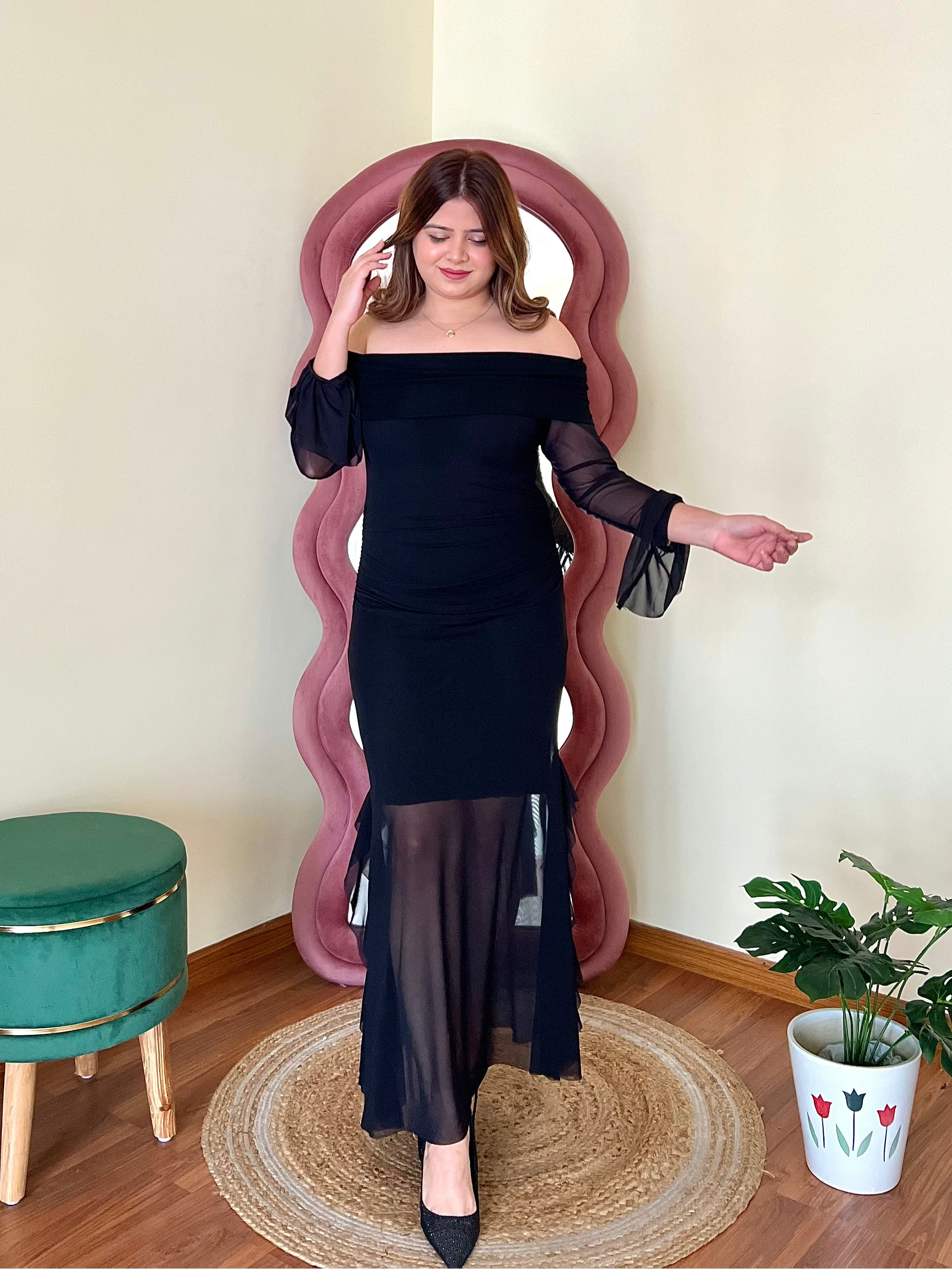 DONNA OFF SHOULDER DRESS