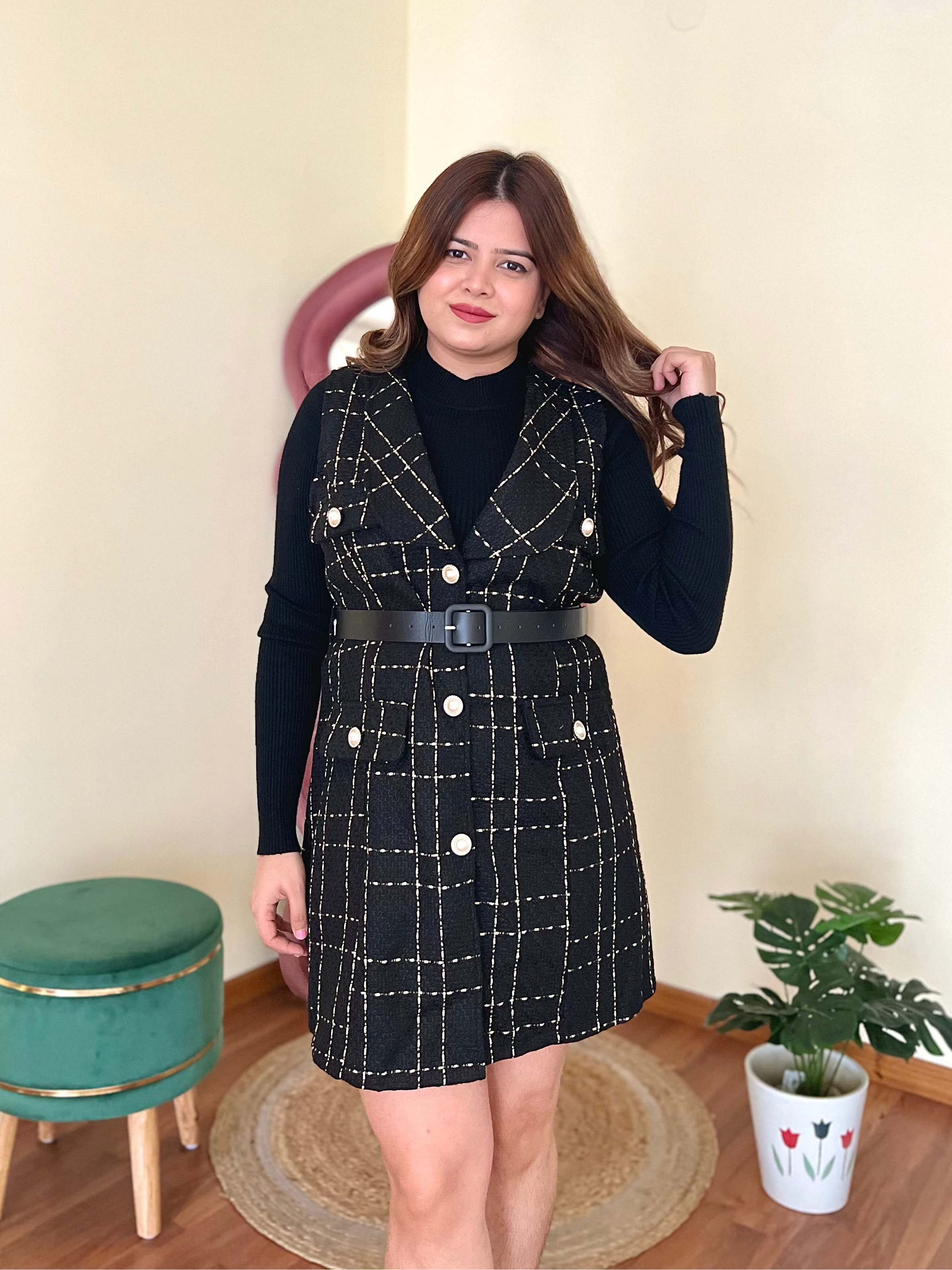 PERRY TWEED 3PC DRESS