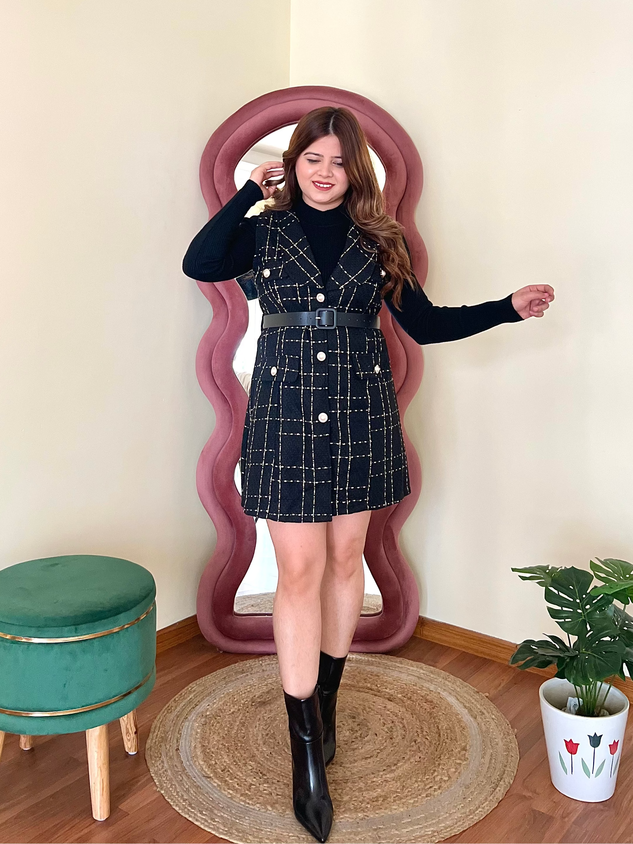 PERRY TWEED 3PC DRESS