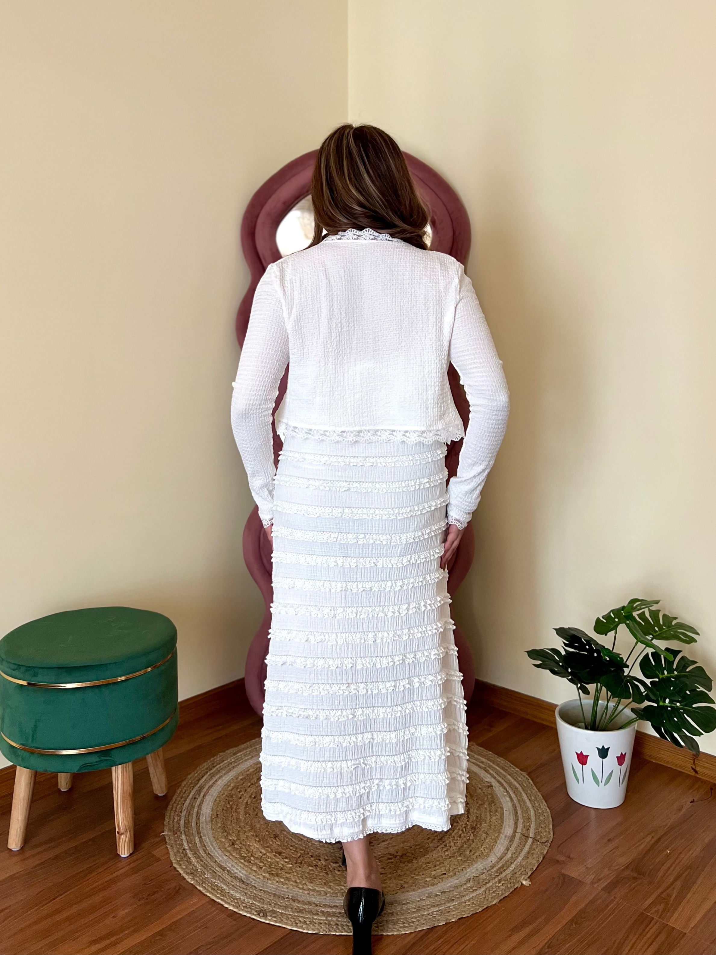 SENORITA RUFFLE 2PC DRESS