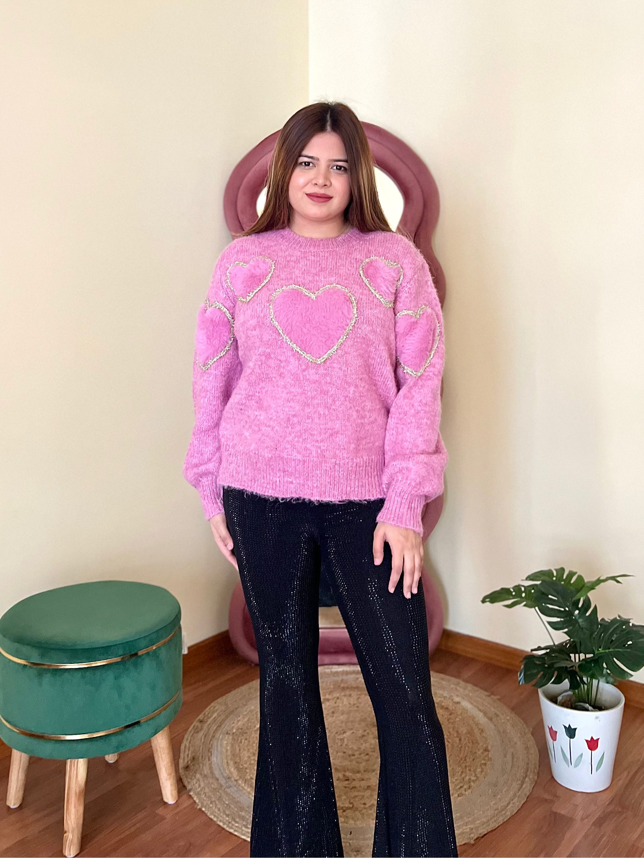 KACY HEART SWEATER