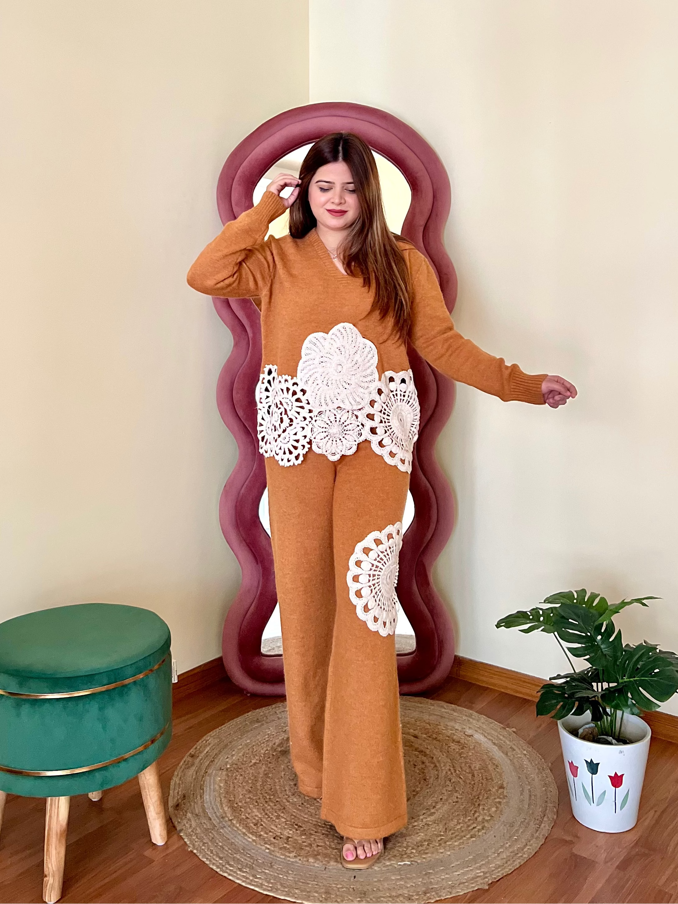 MIRANDA CROCHET WOOLEN COORD