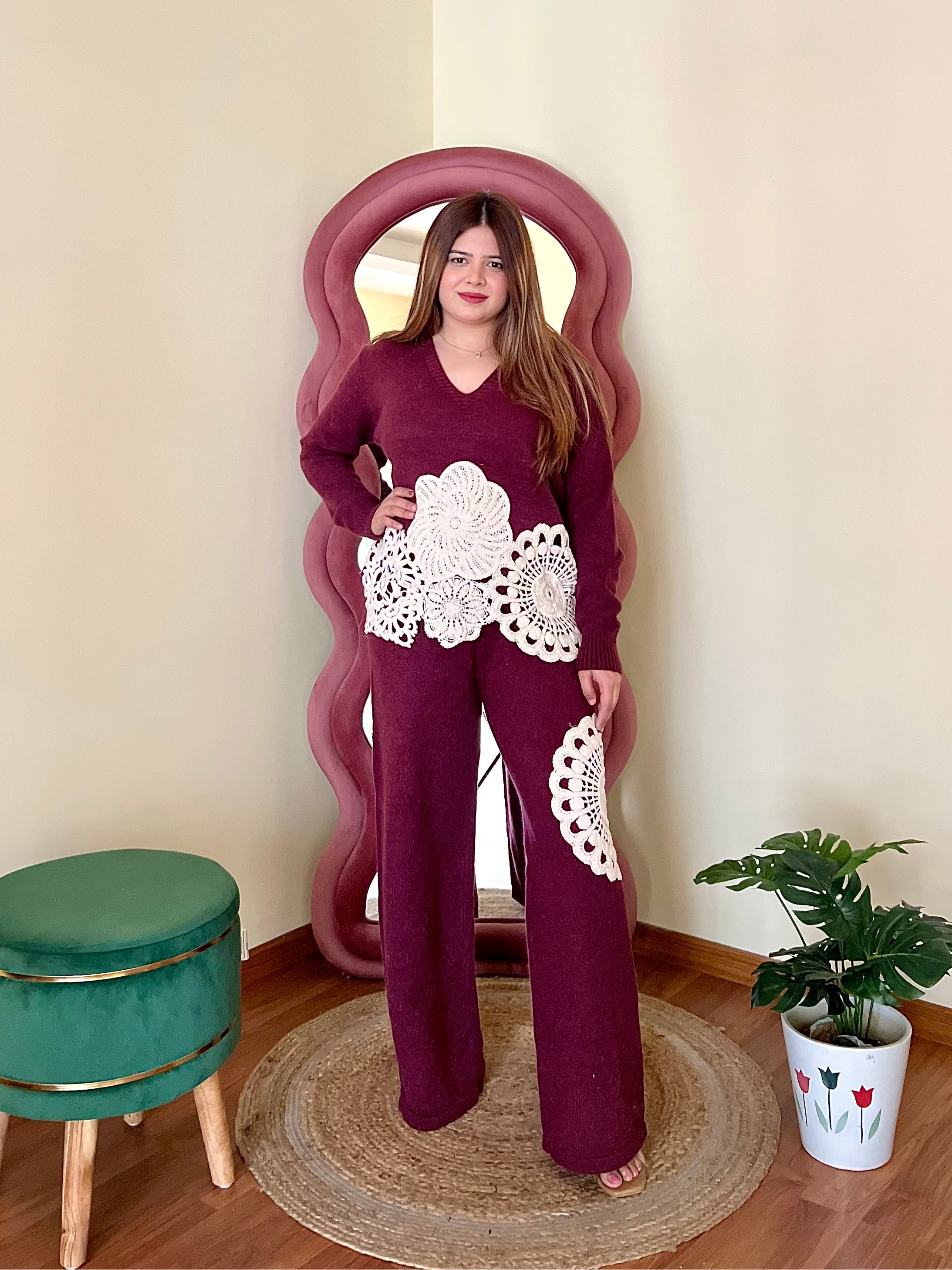 MIRANDA CROCHET WOOLEN COORD