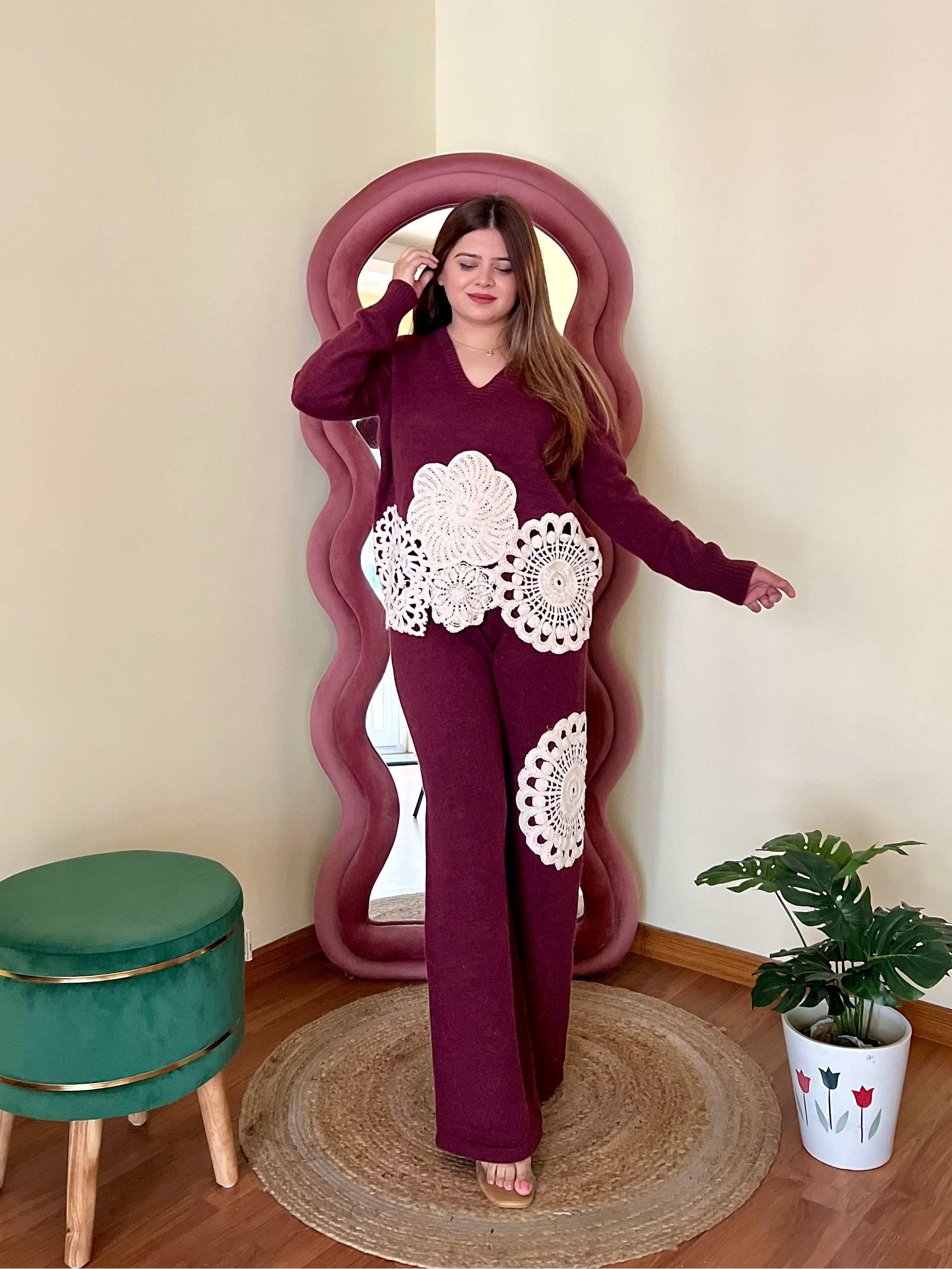 MIRANDA CROCHET WOOLEN COORD