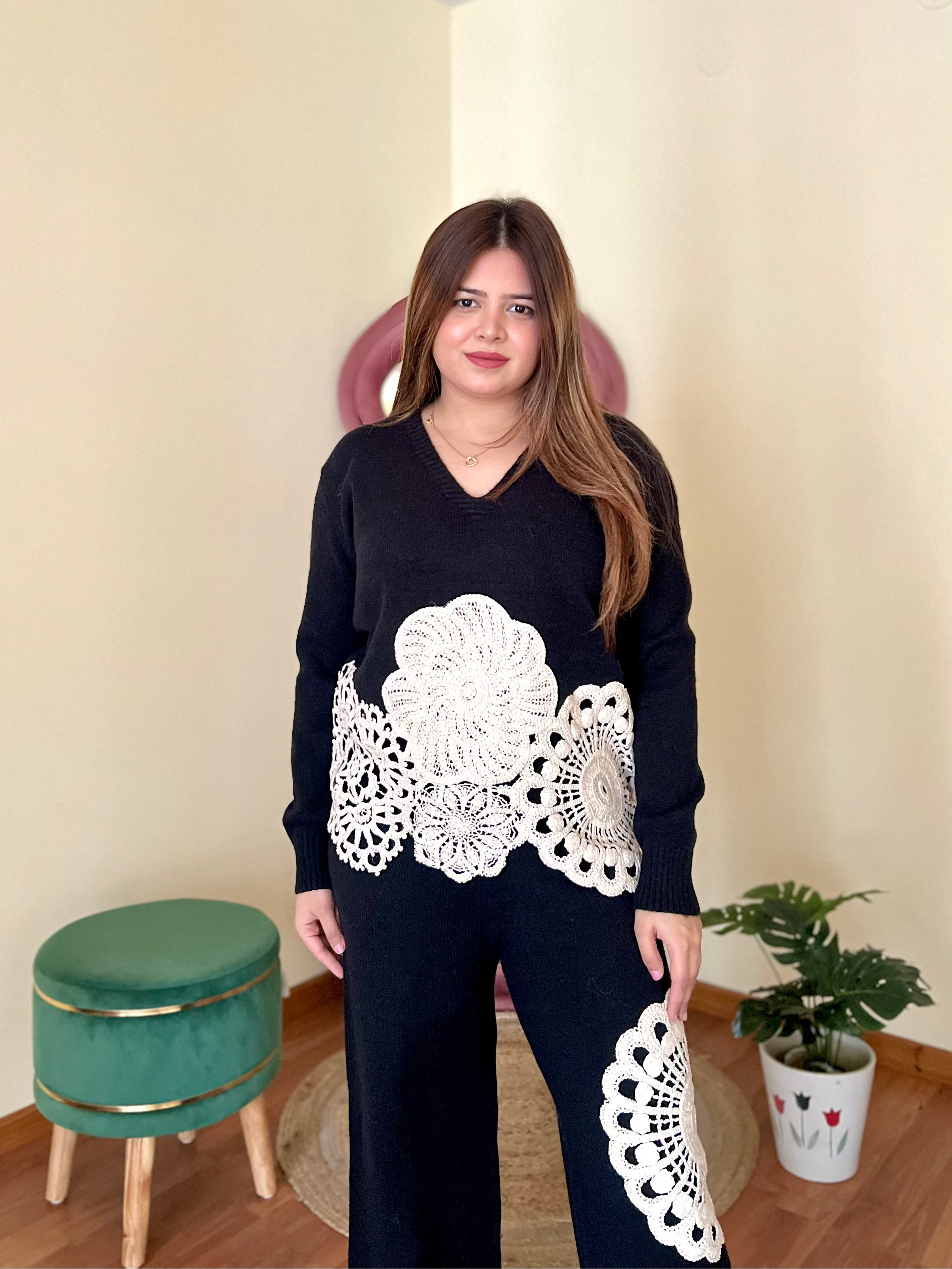 MIRANDA CROCHET WOOLEN COORD