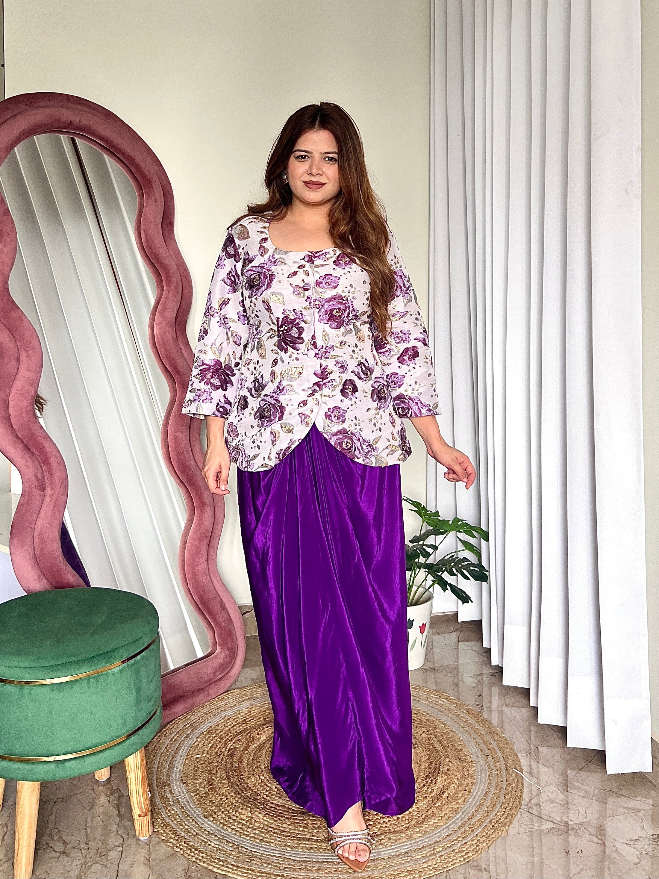 TASHA DRAPED SKIRT SET