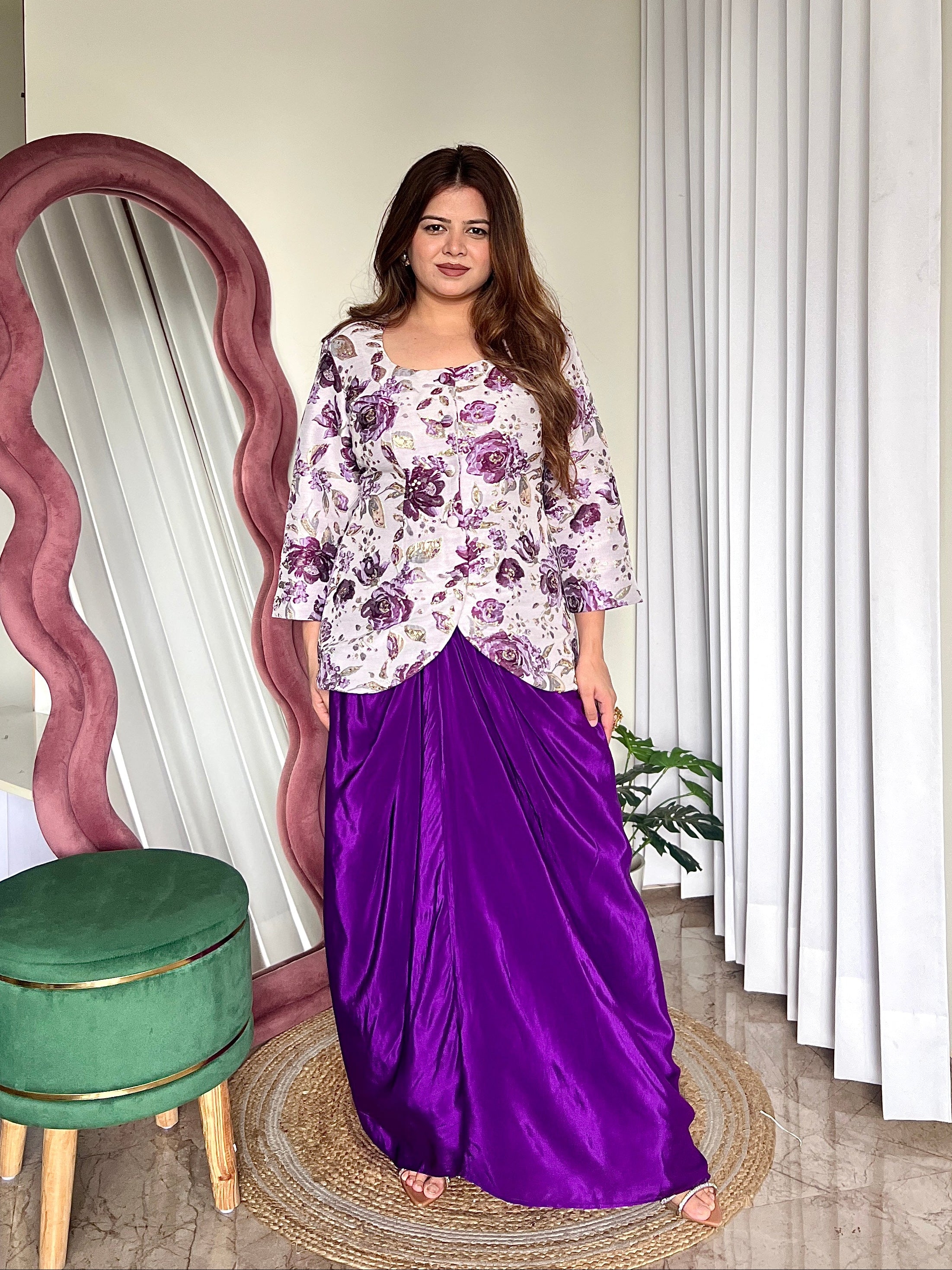 TASHA DRAPED SKIRT SET