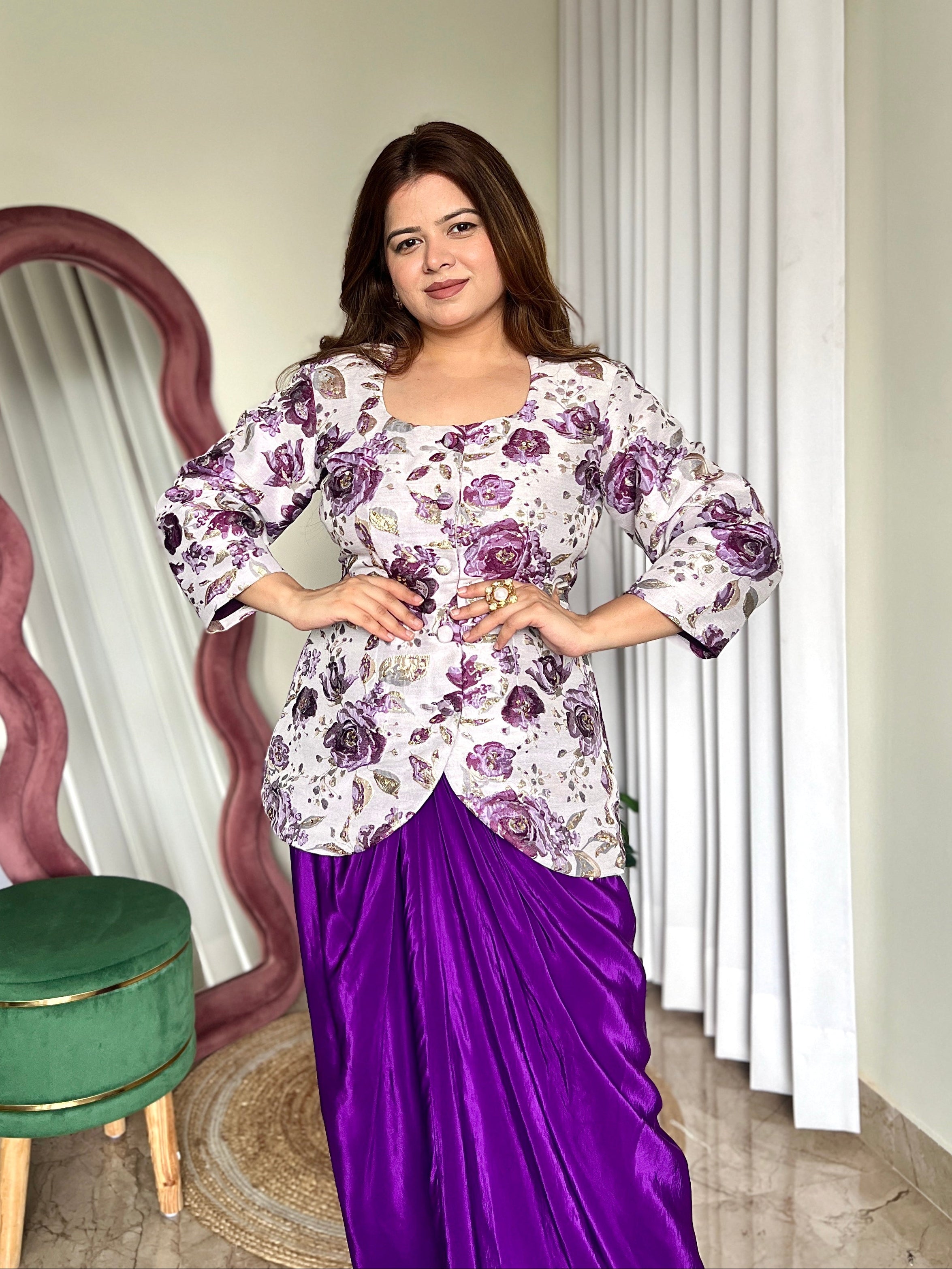 TASHA DRAPED SKIRT SET