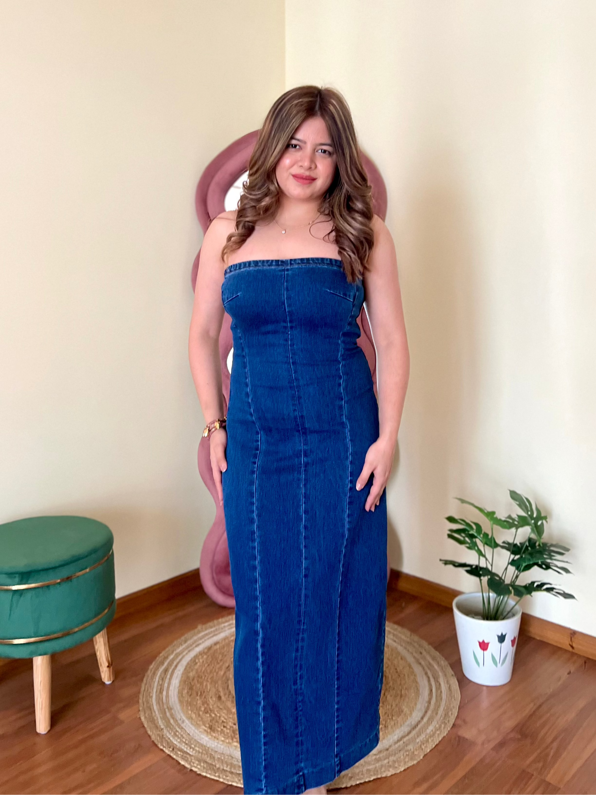 LANA DENIM DRESS