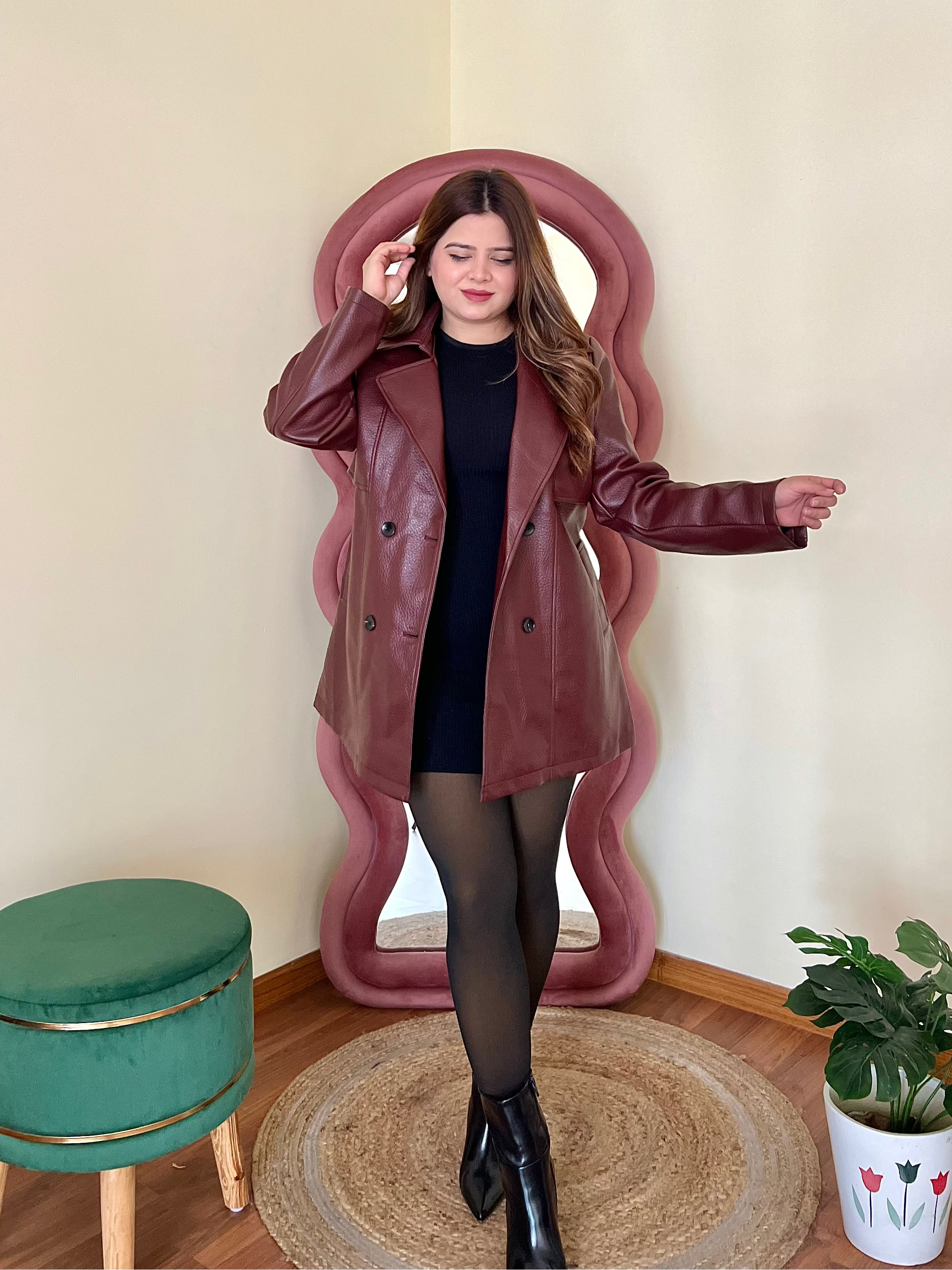 VIENA LEATHER COAT