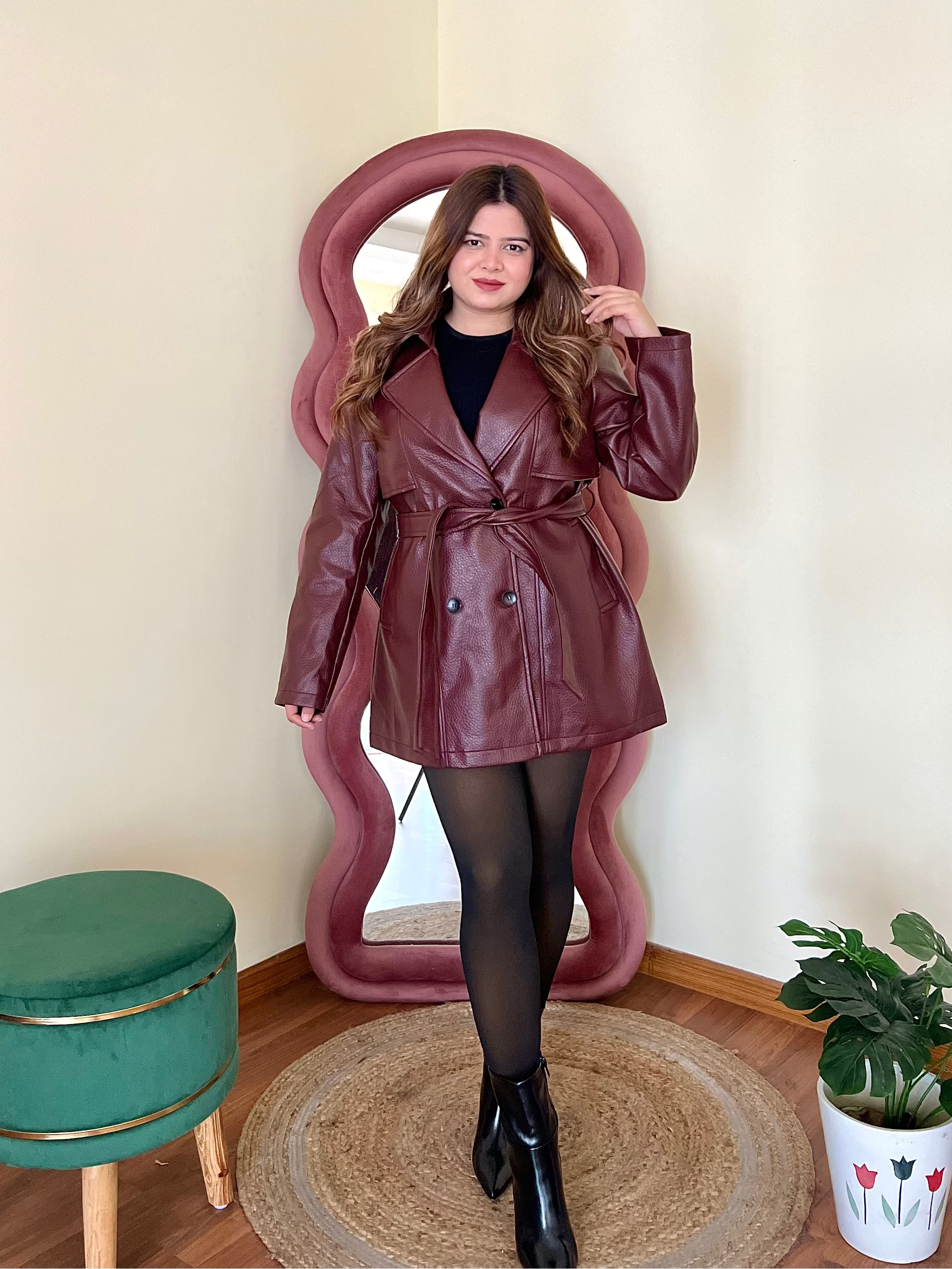 VIENA LEATHER COAT