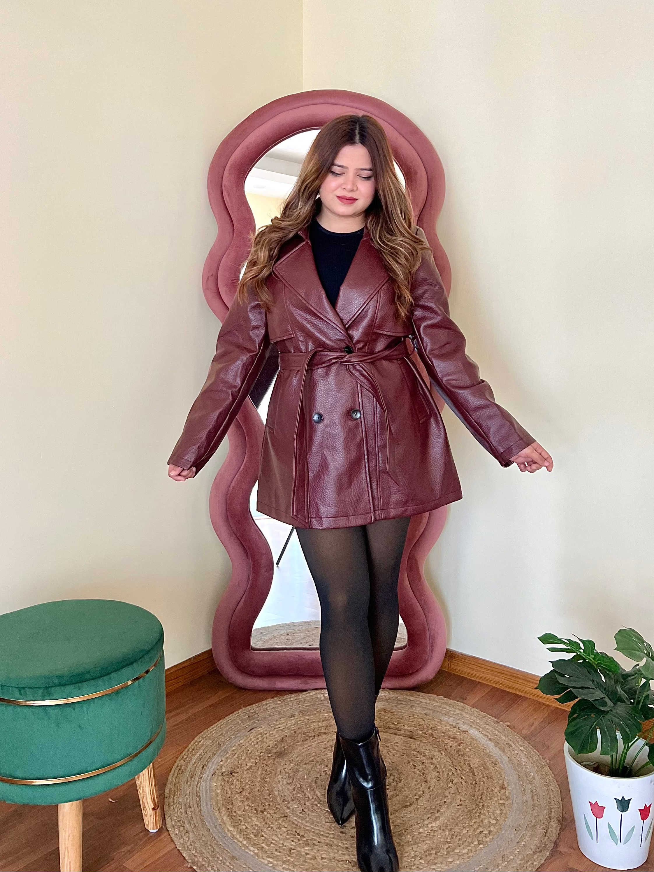 VIENA LEATHER COAT