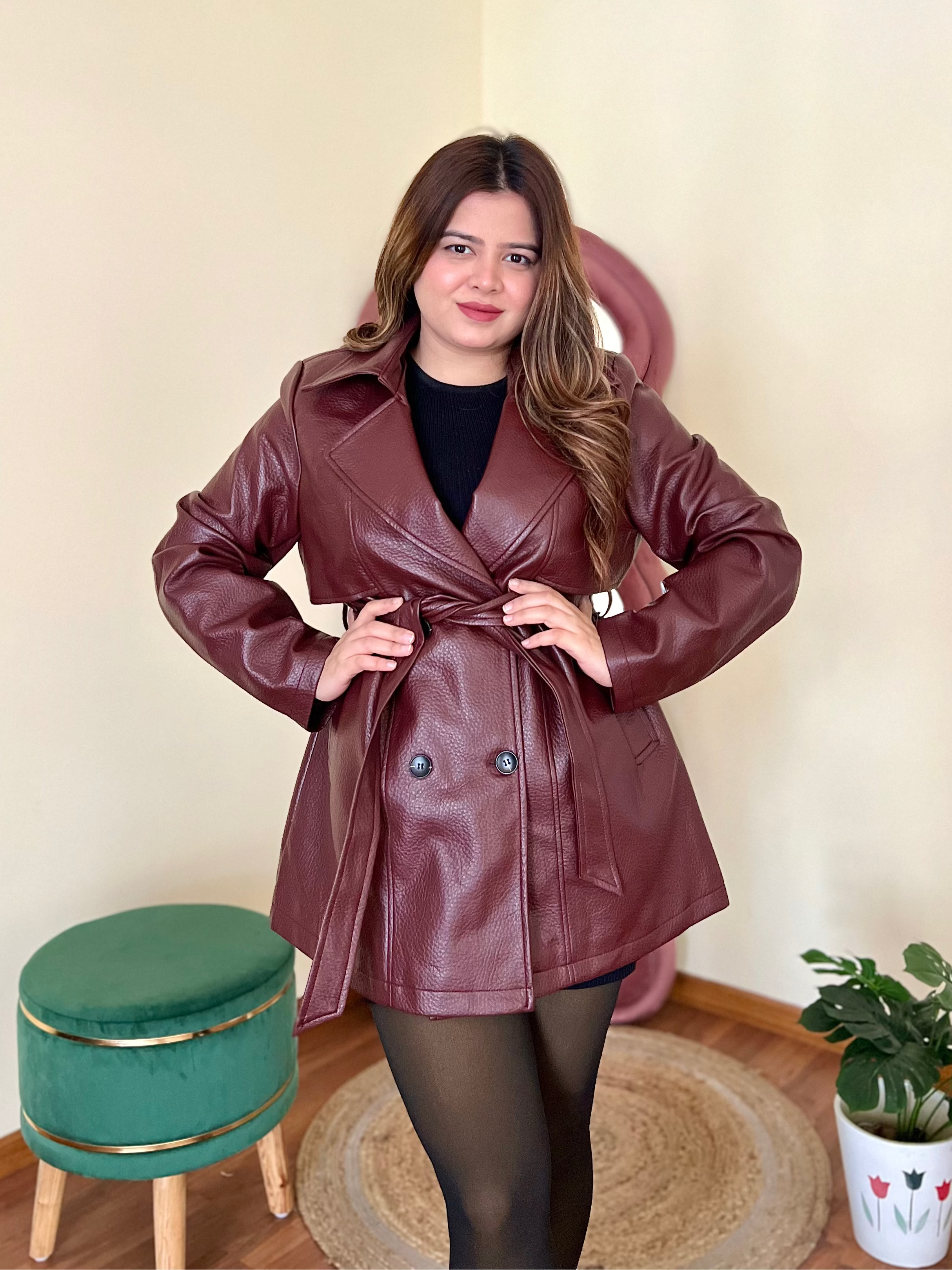 VIENA LEATHER COAT