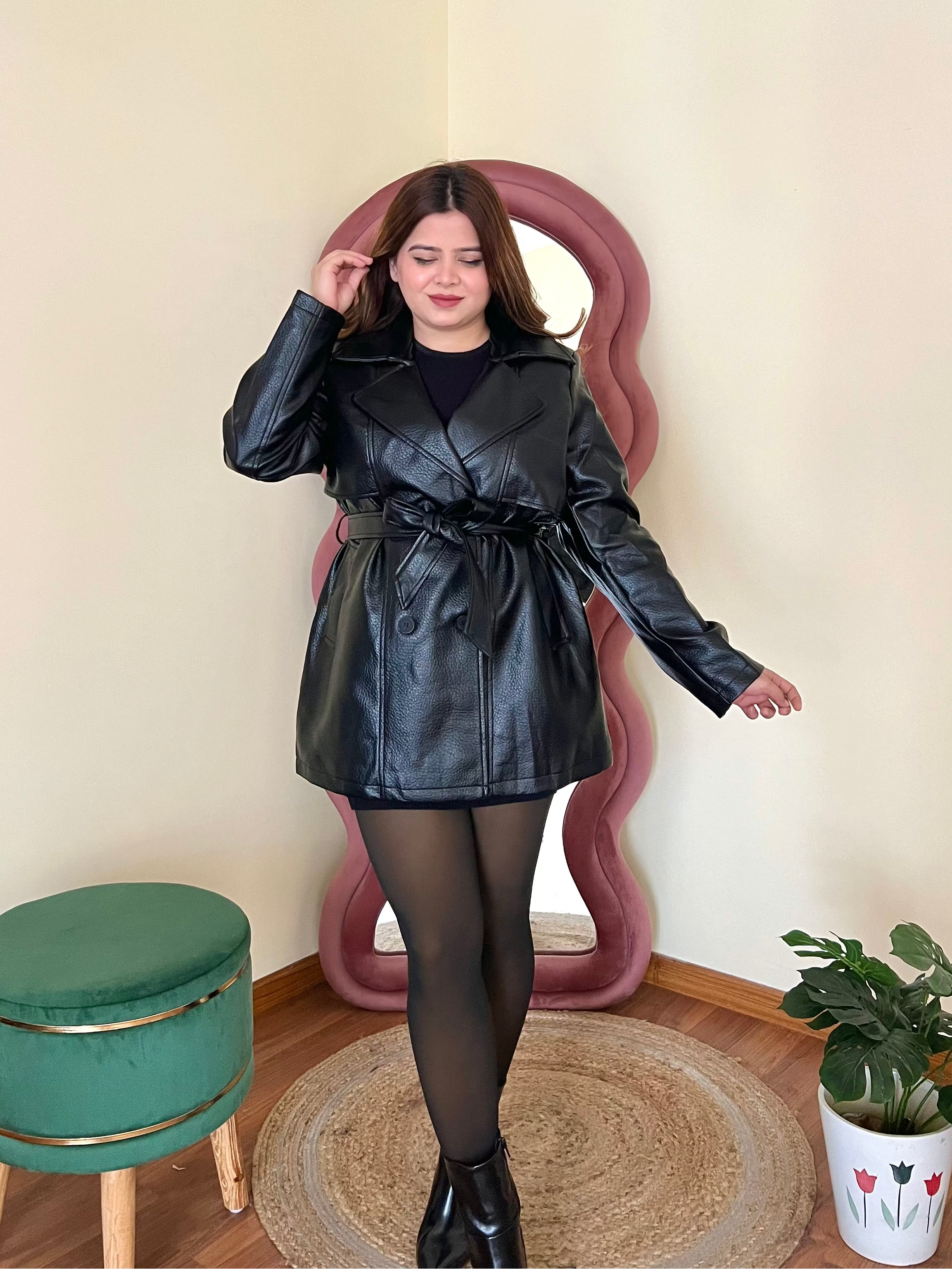 VIENA LEATHER COAT