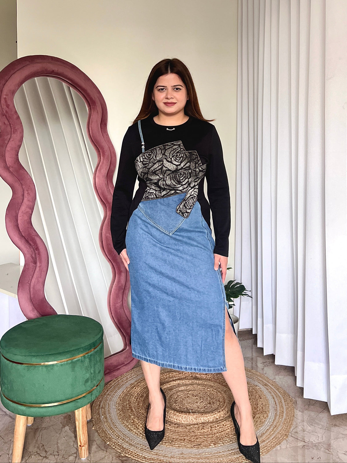 ANGEL DENIM DRESS