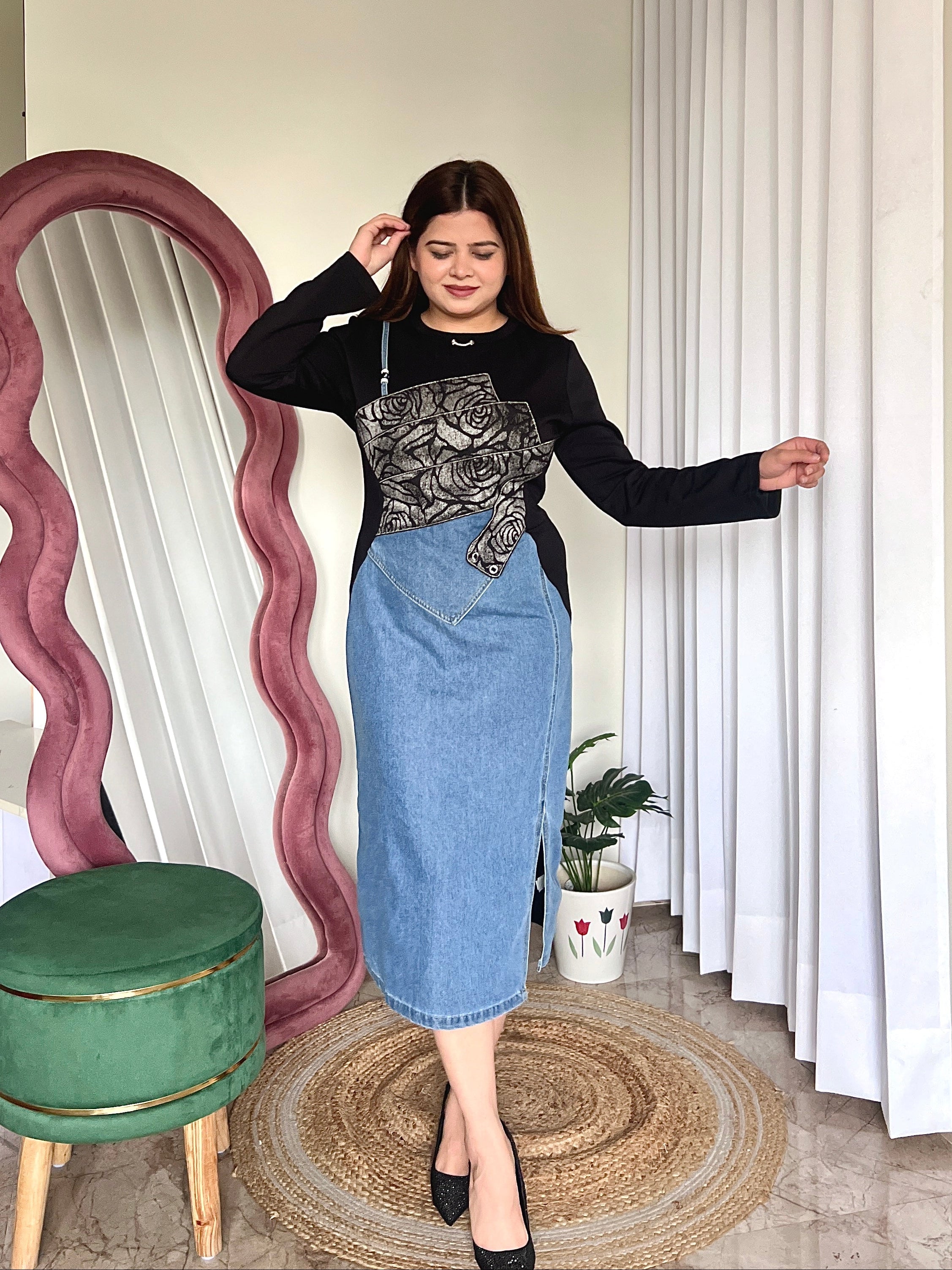 ANGEL DENIM DRESS