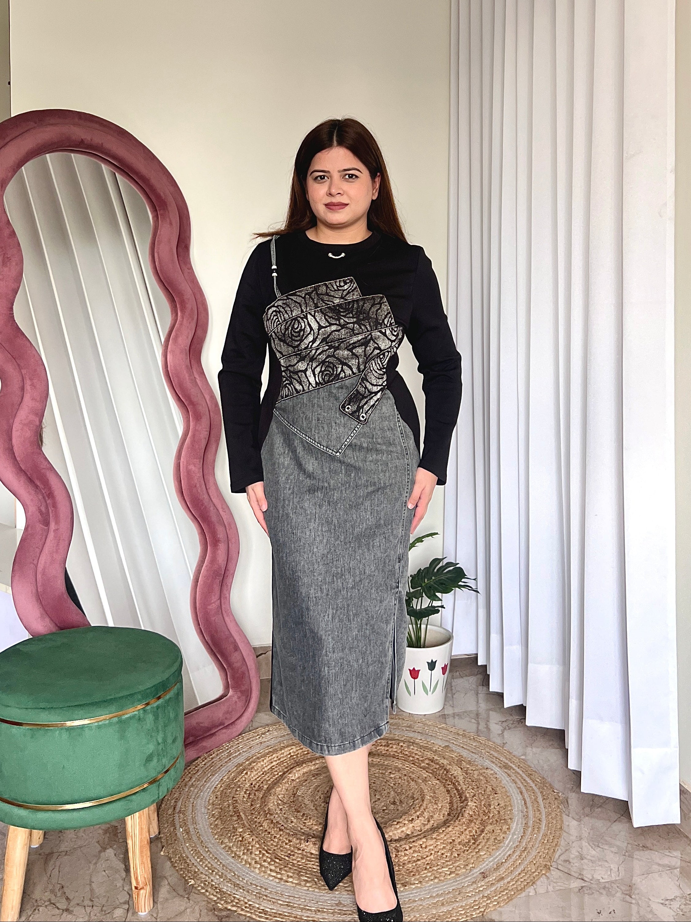 ANGEL DENIM DRESS
