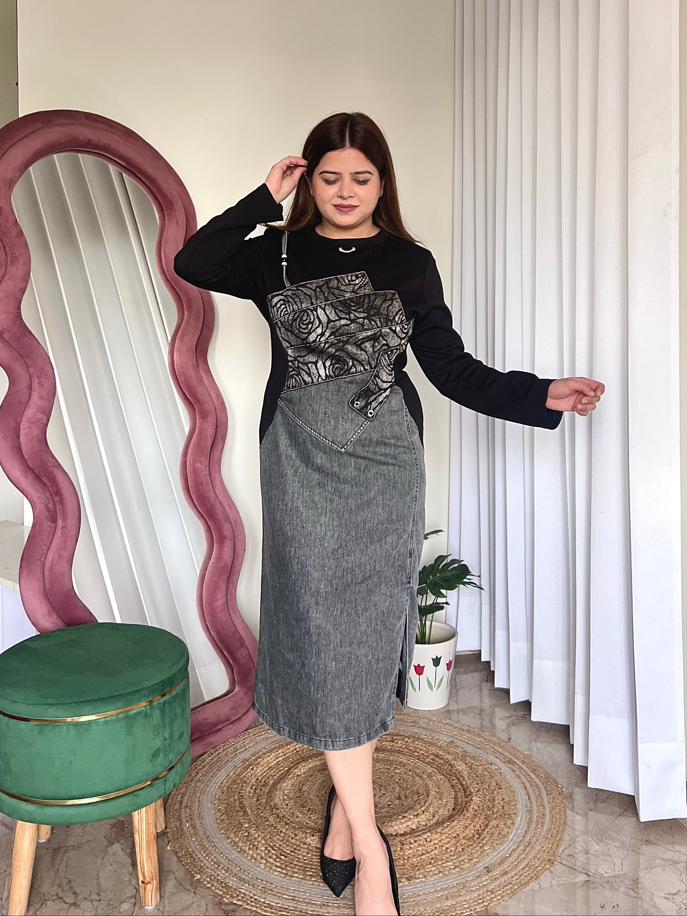 ANGEL DENIM DRESS