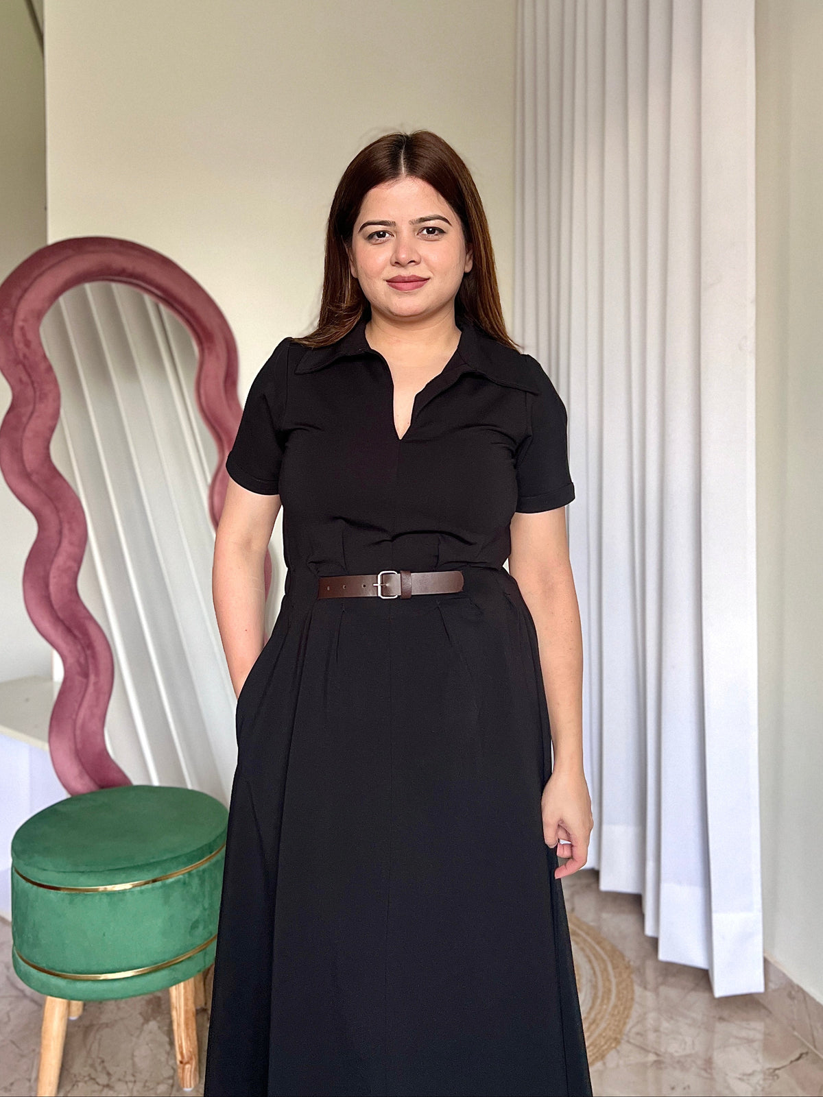 SHAWN BELTED DRESS