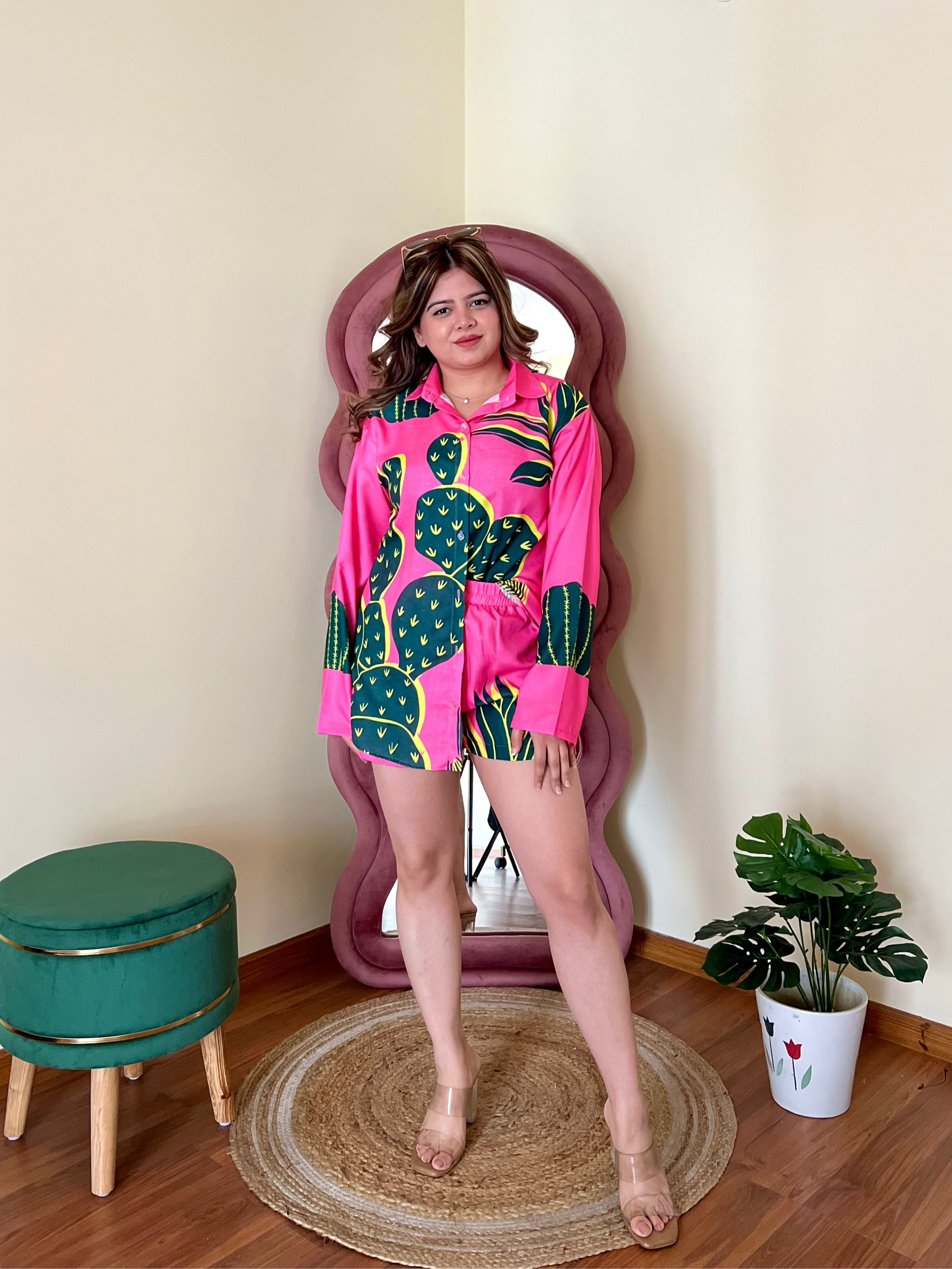 POPPY CACTUS SHORTS SET