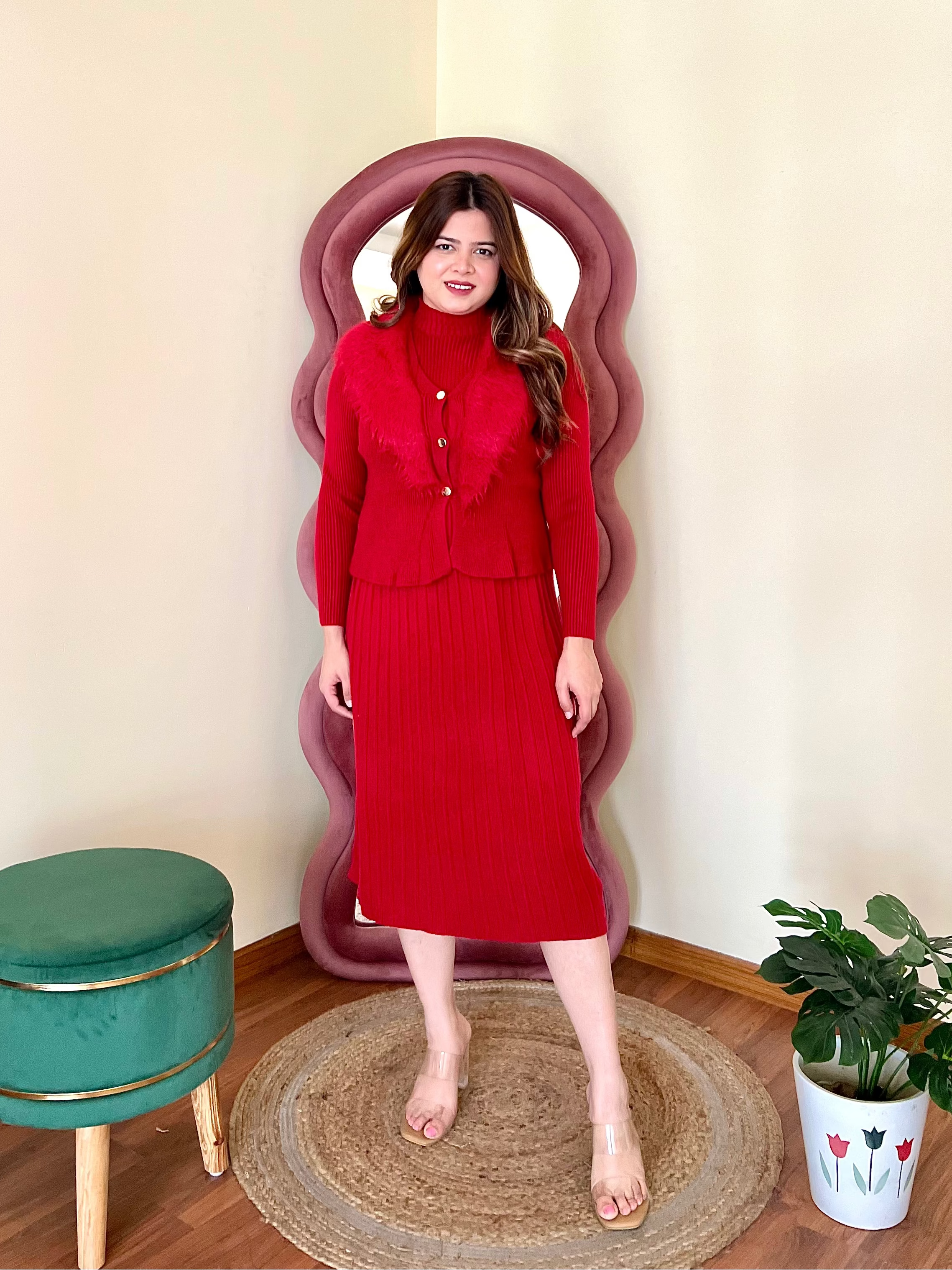 GRACE FUR JACKET DRESS