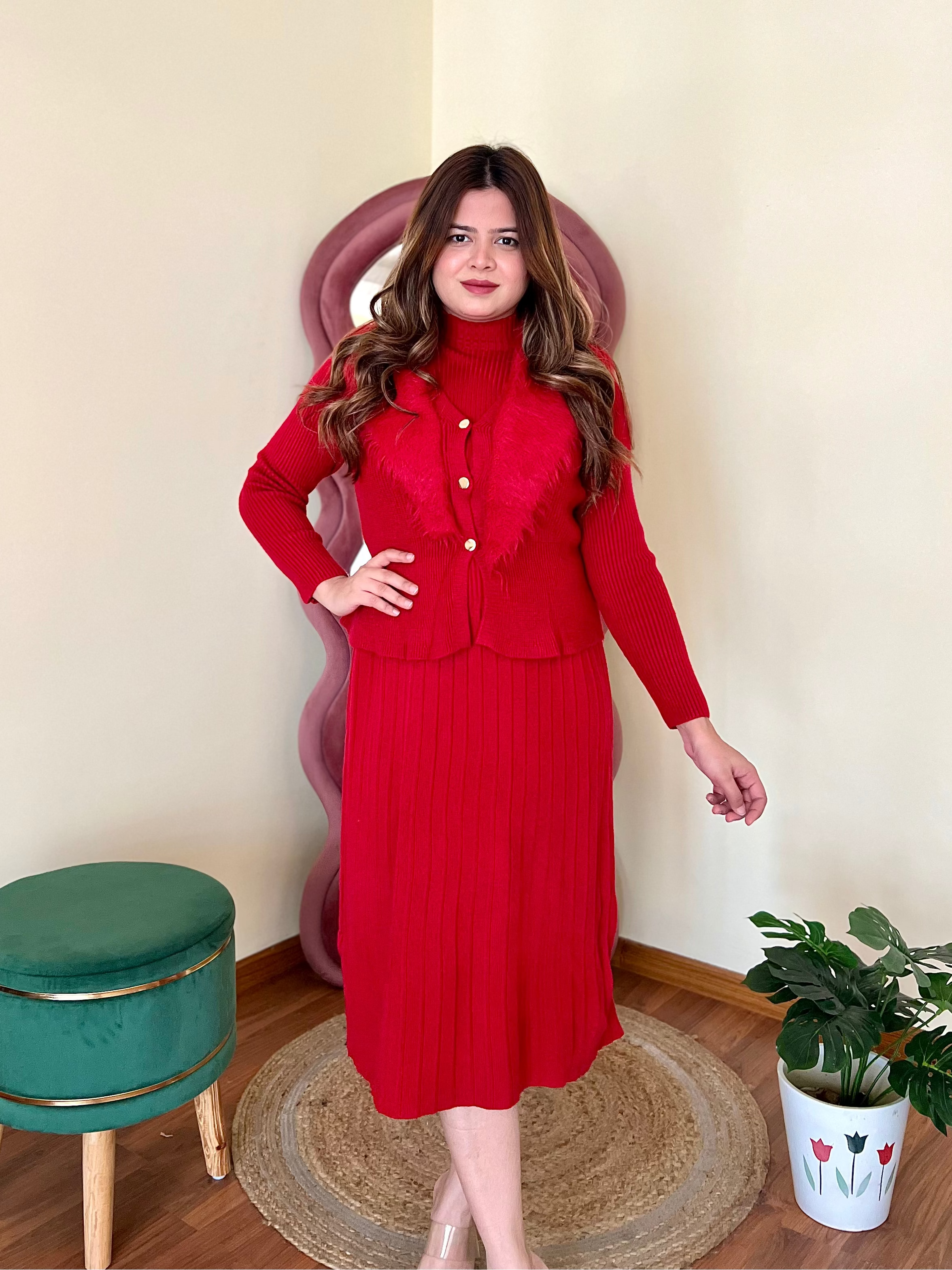 GRACE FUR JACKET DRESS