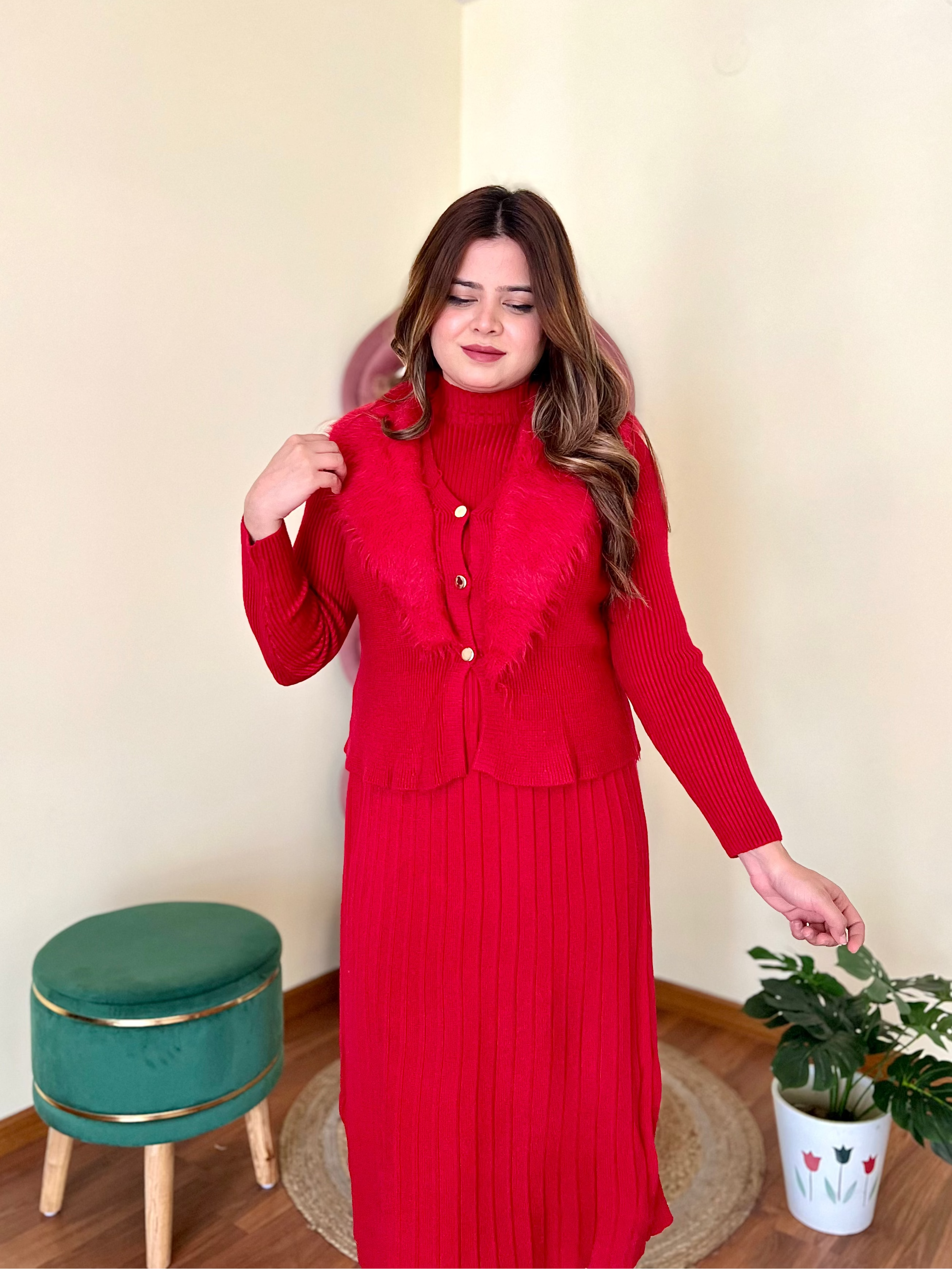 GRACE FUR JACKET DRESS