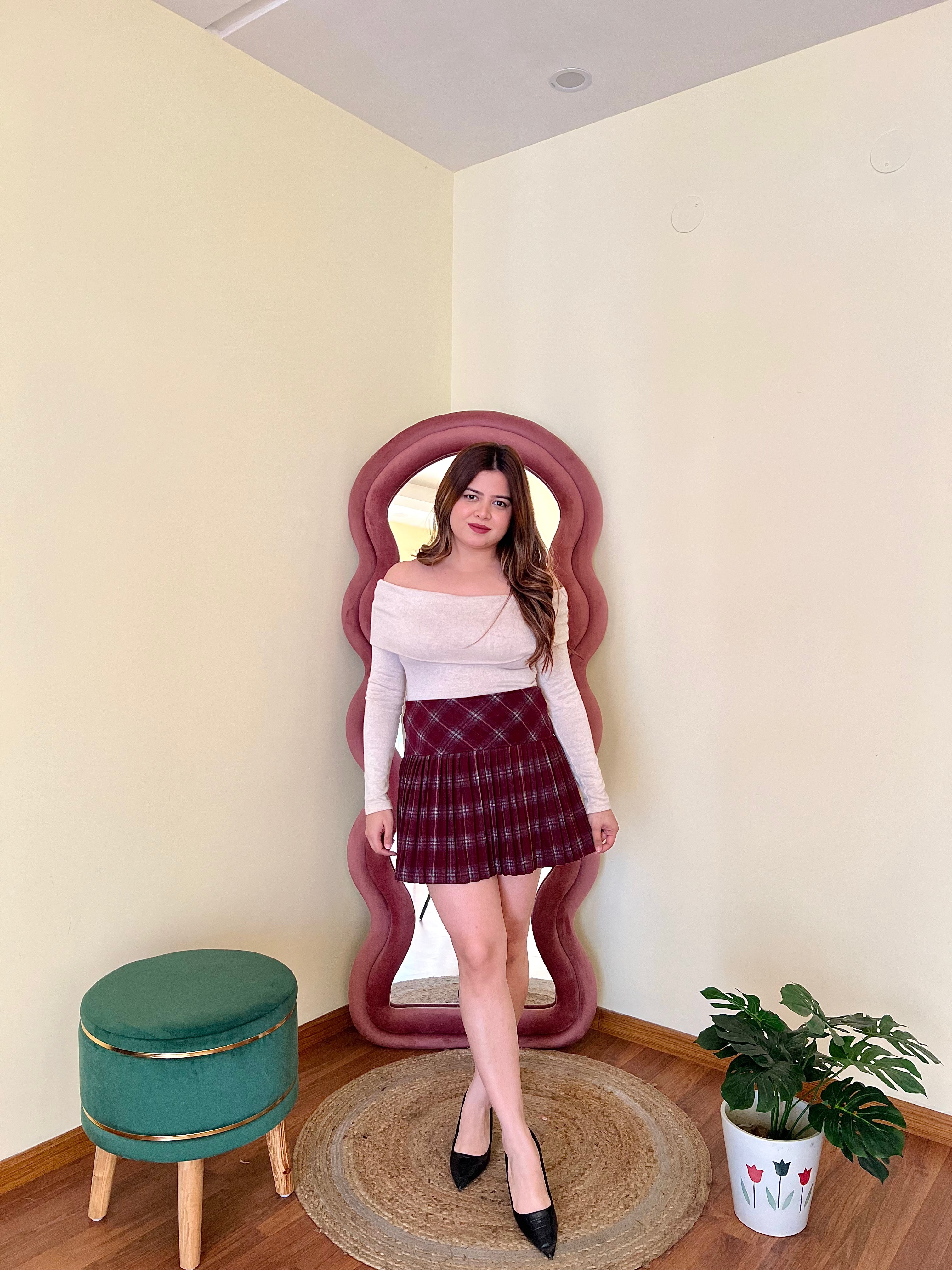 CECILIA CHEQUERED SKIRT