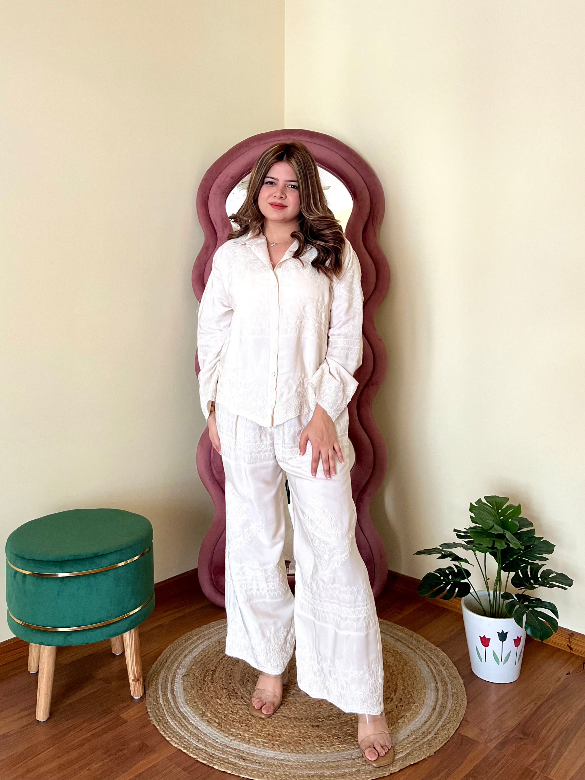 FROSTY EMBROIDERED COORD