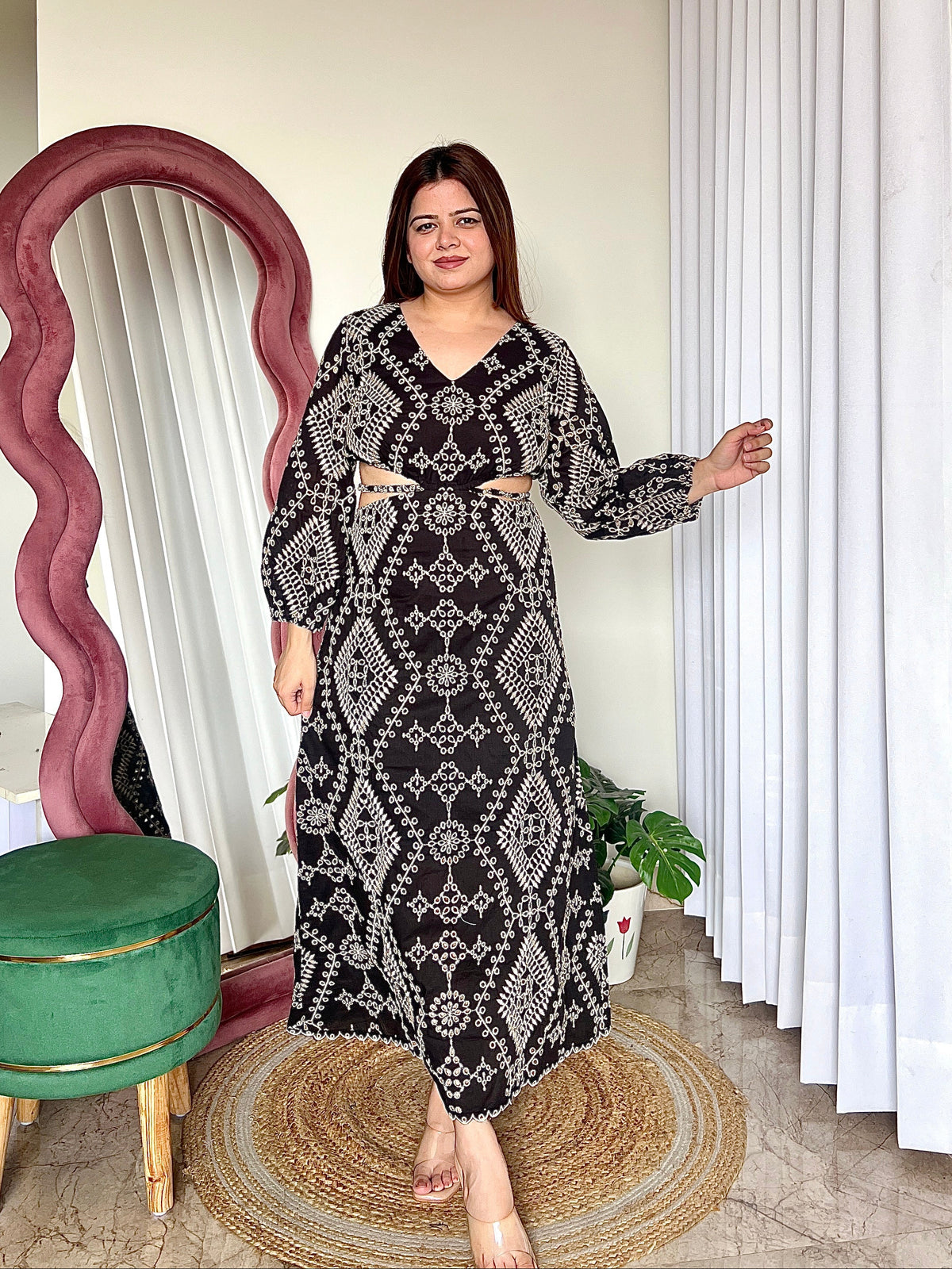 KNOX CUTWORK DRESS