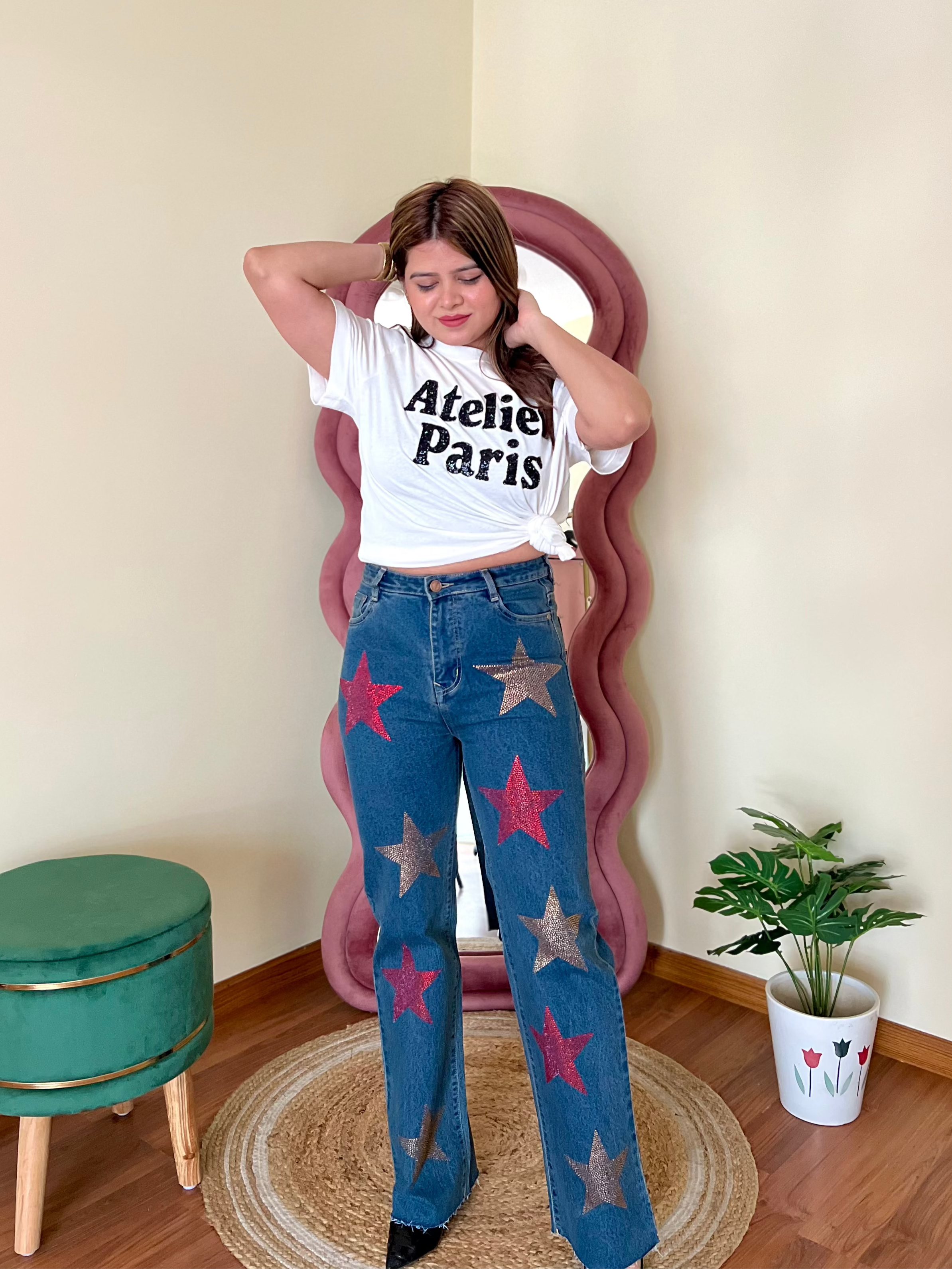 STARSTUCK RHINESTONE DENIM