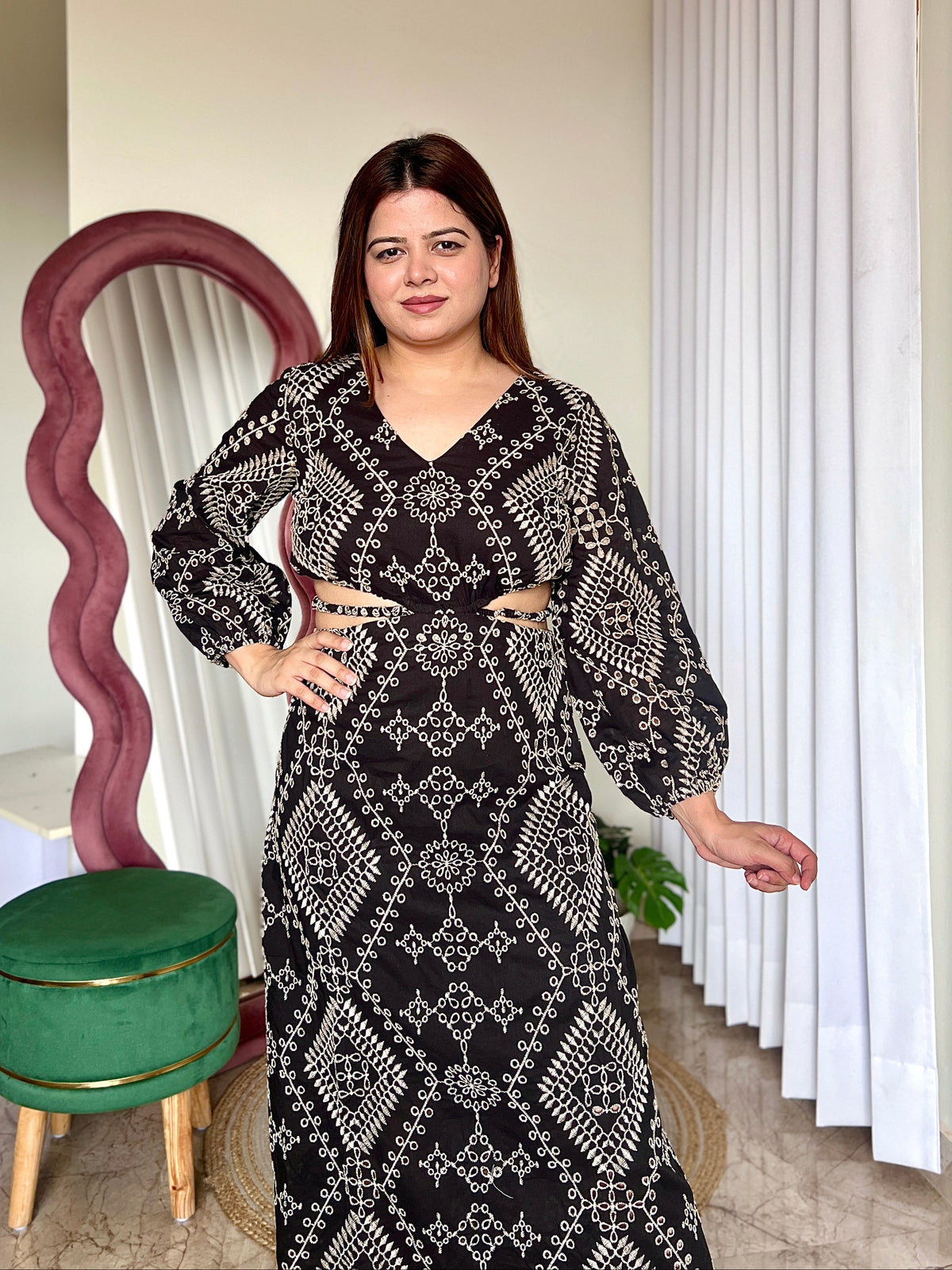 KNOX CUTWORK DRESS