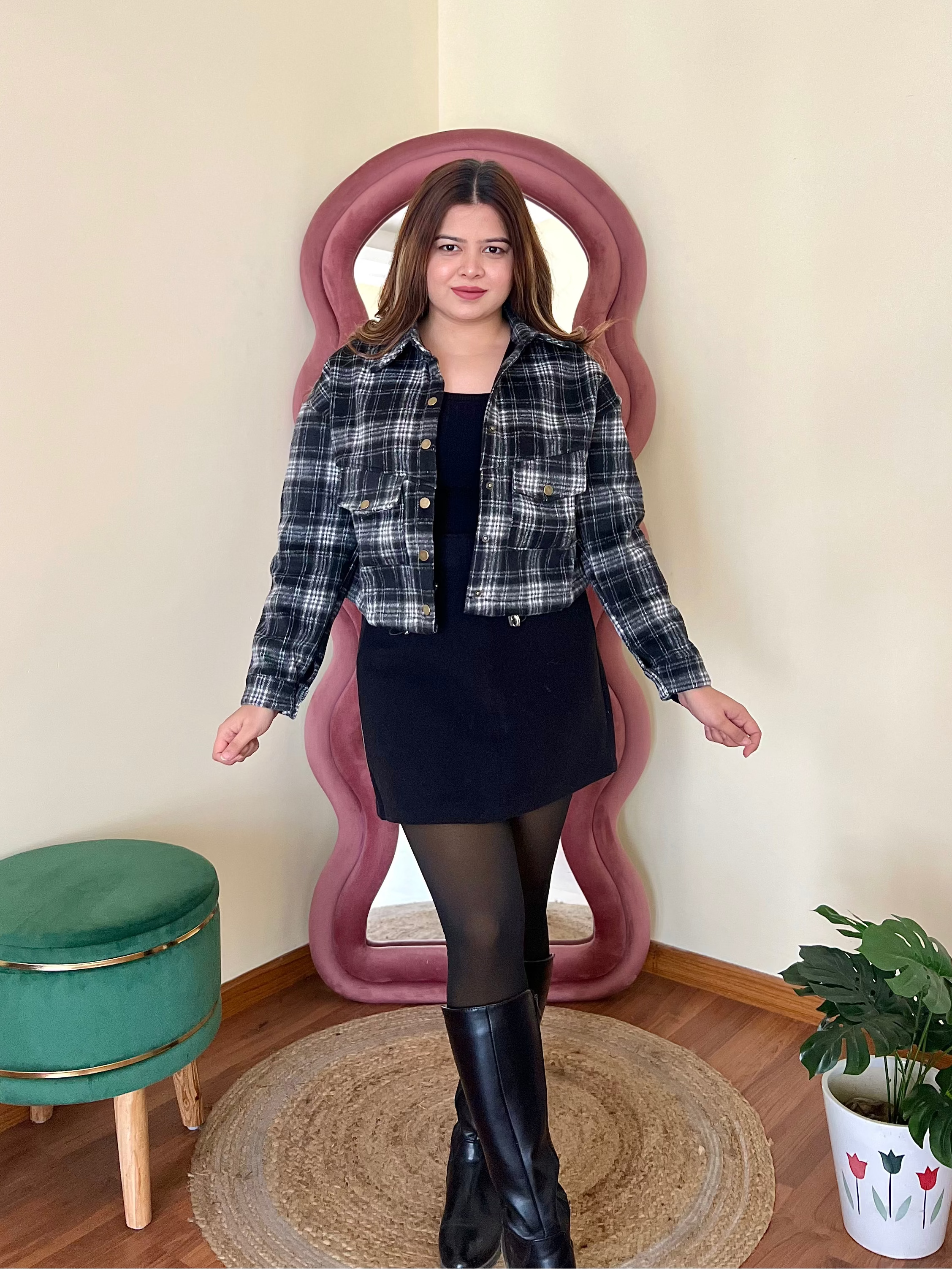 JEANETTE CHEQUERED JACKET