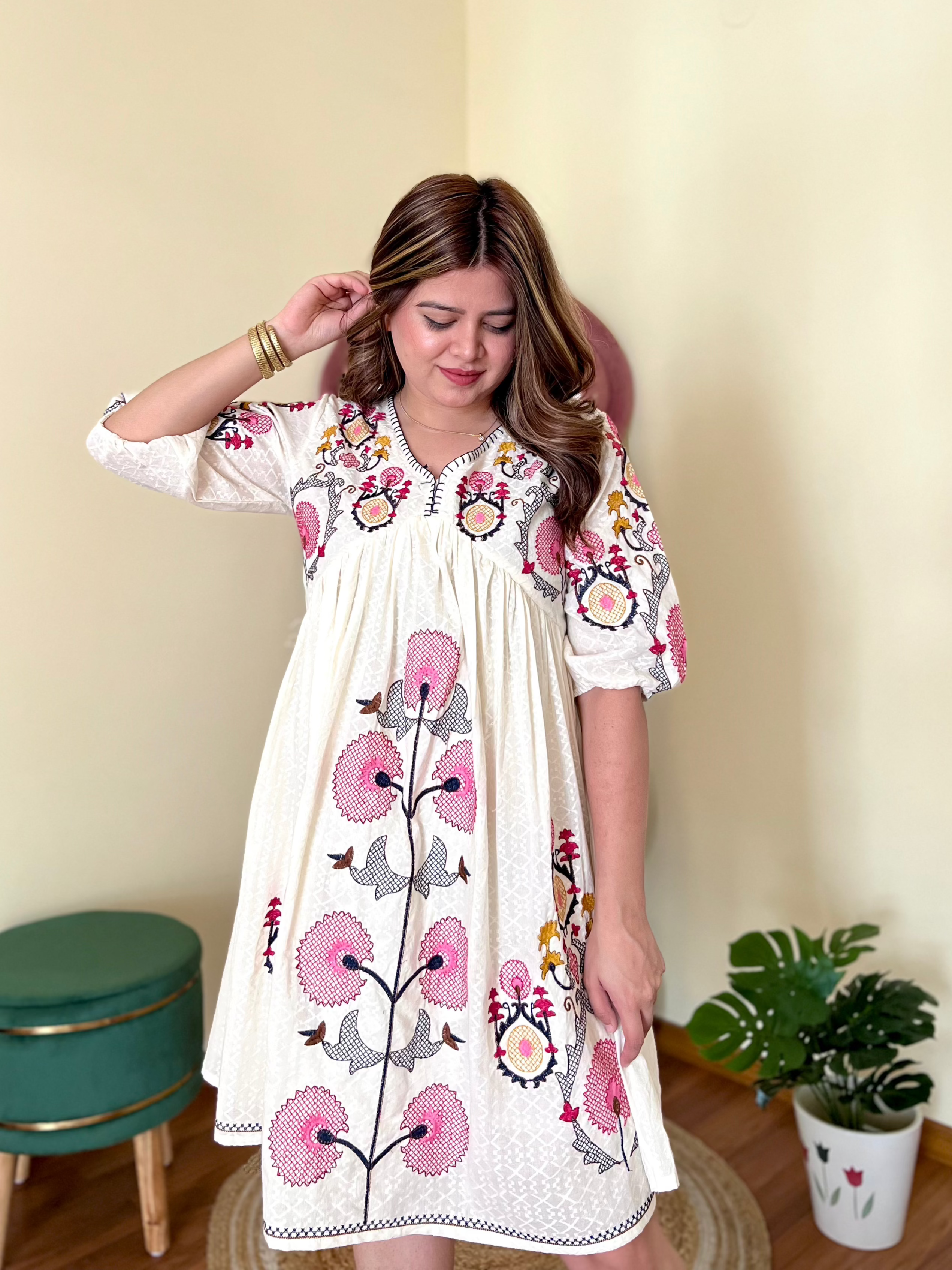 ELLA EMBROIDERED DRESS