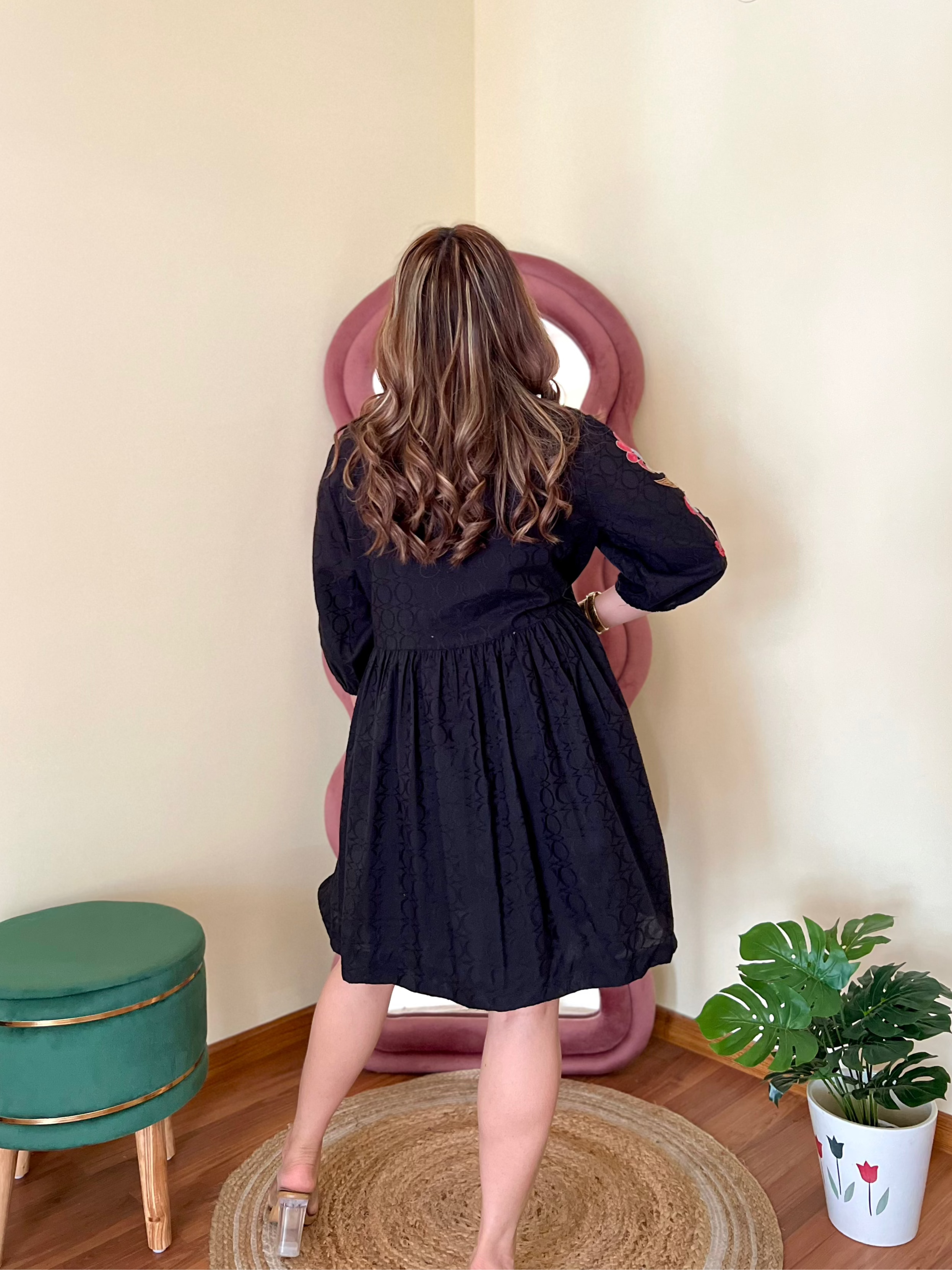 NYSA EMBROIDERED DRESS