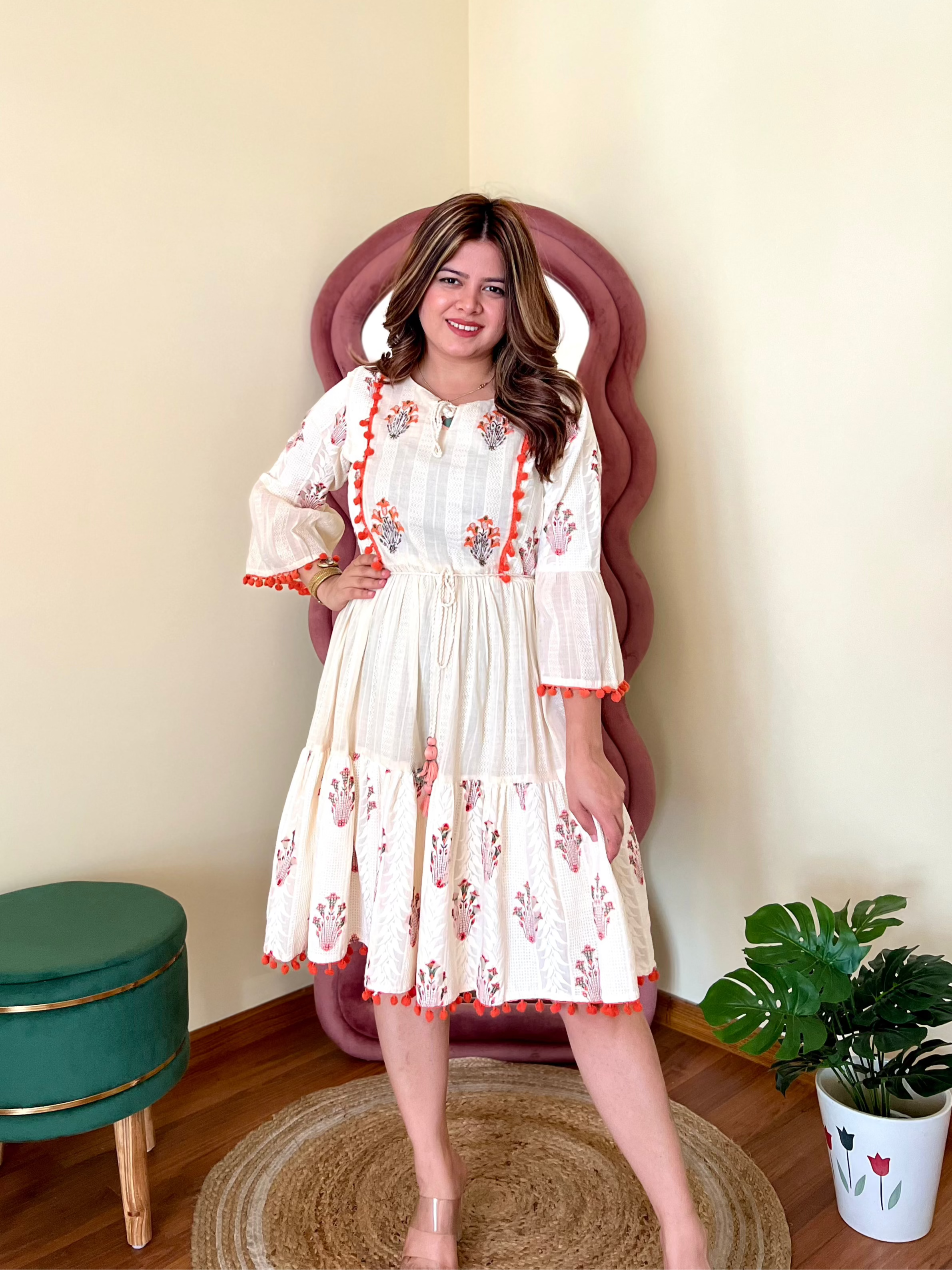 VIRA EMBROIDERED DRESS