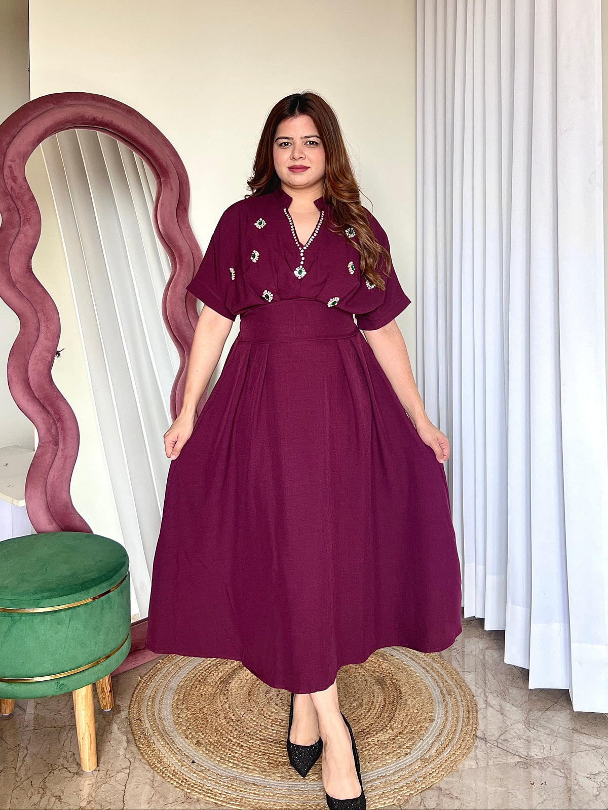 AMELIA EMBELISHED DRESS