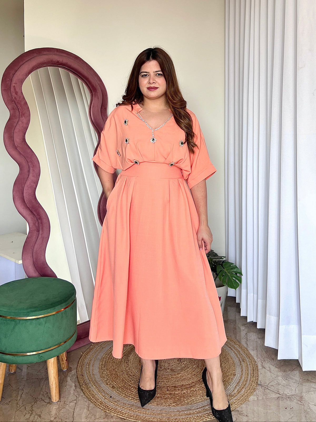 AMELIA EMBELISHED DRESS