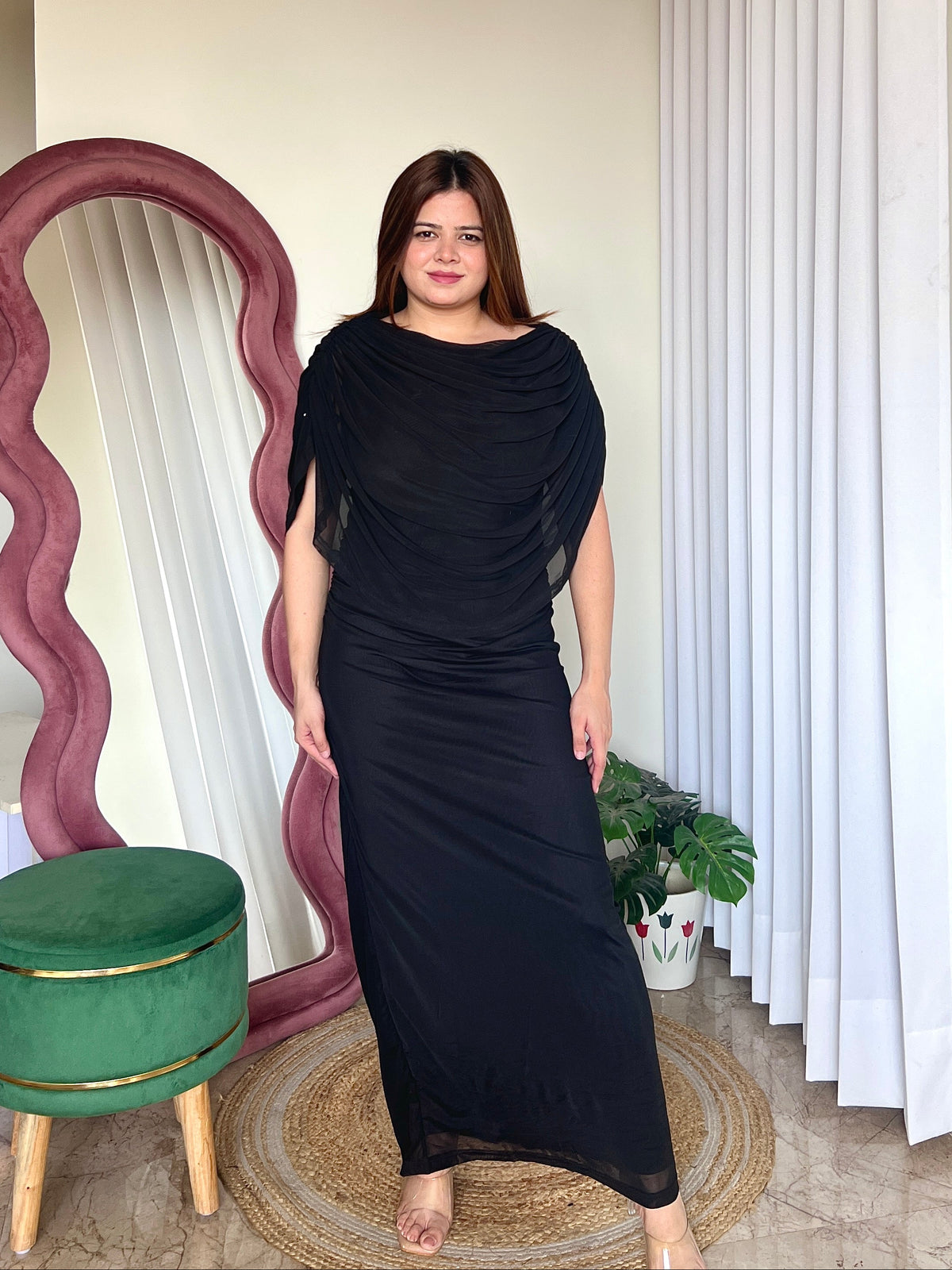 YANA DRAPPED DRESS