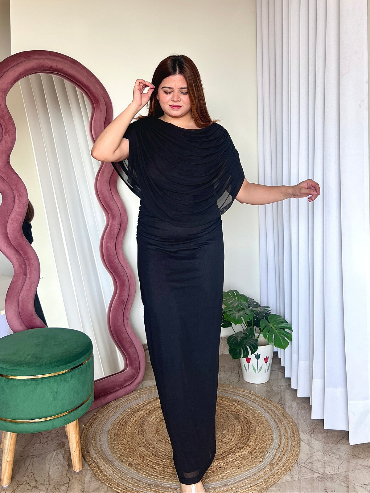 YANA DRAPPED DRESS