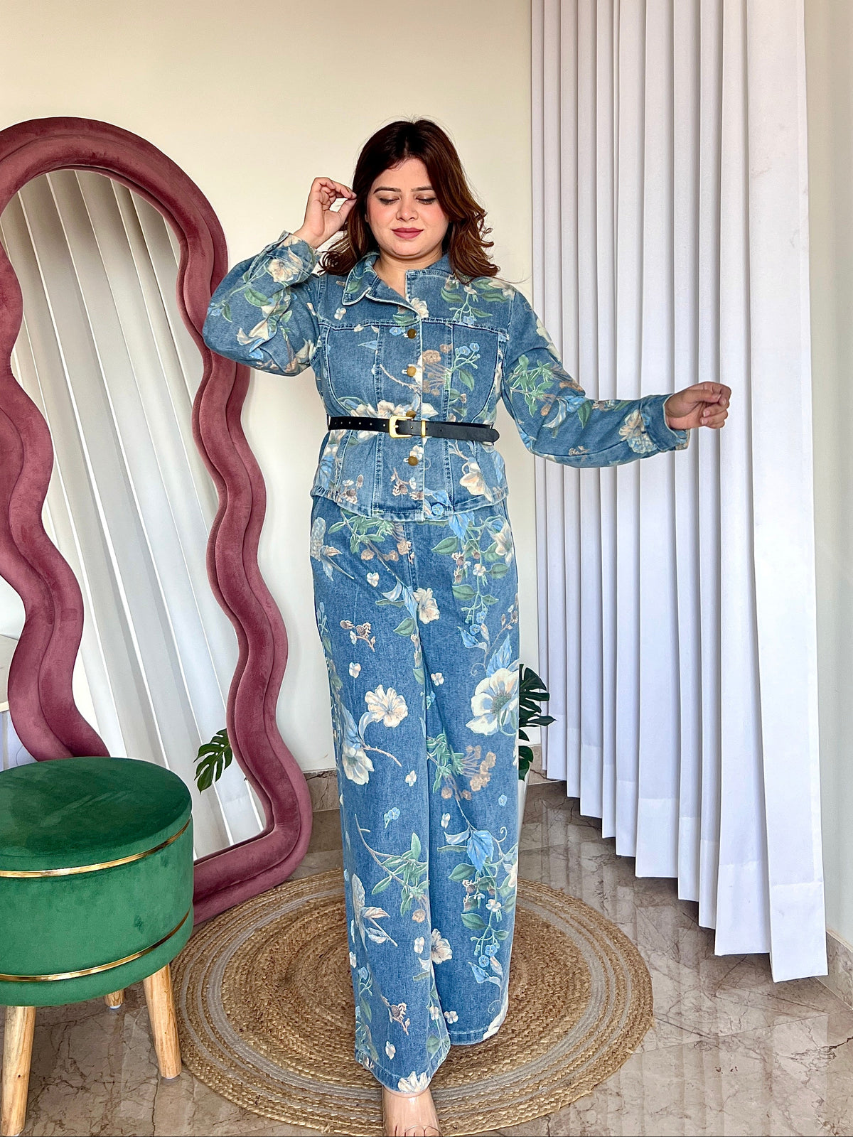 BIRDIE DENIM COORD SET