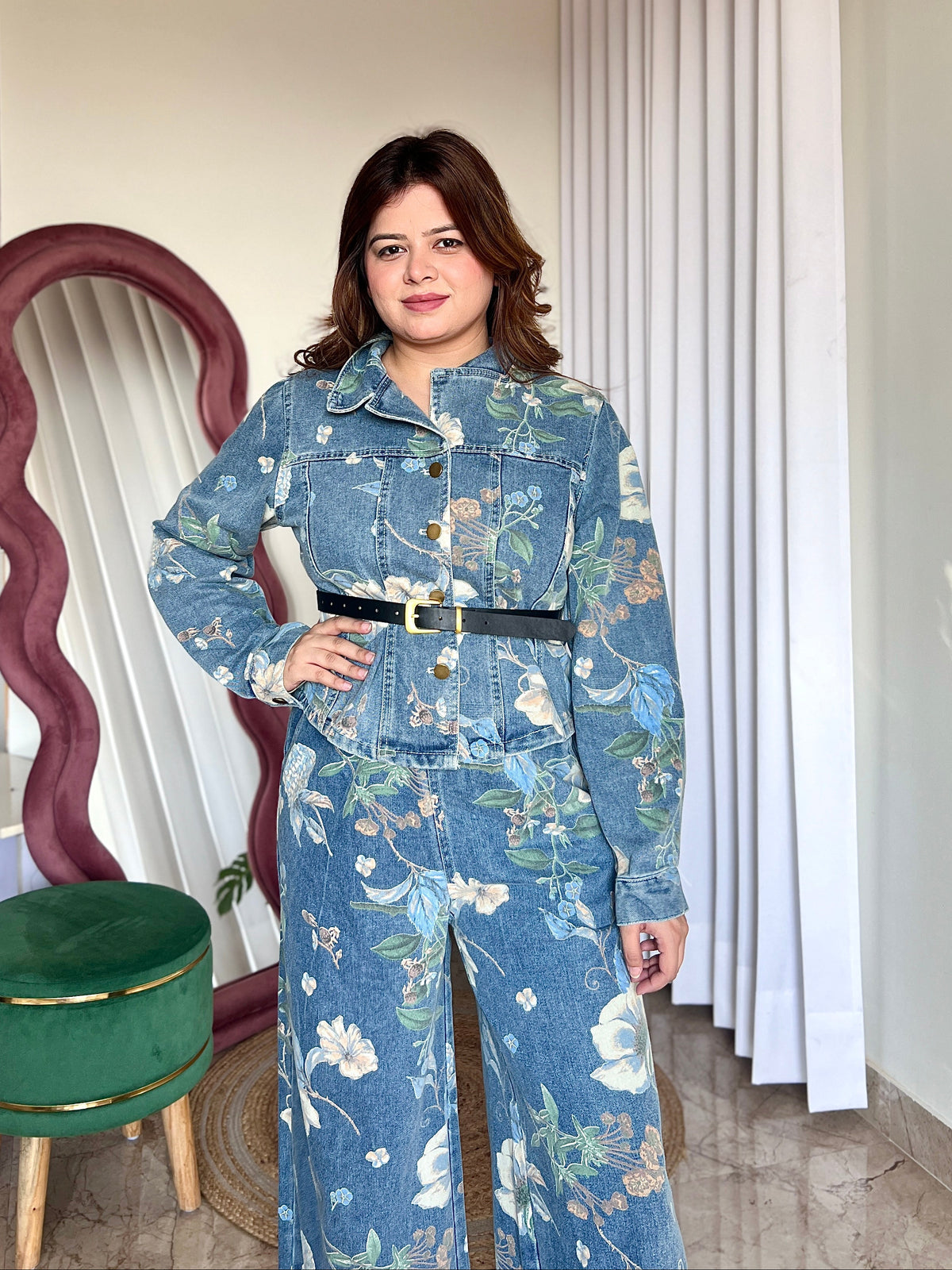 BIRDIE DENIM COORD SET