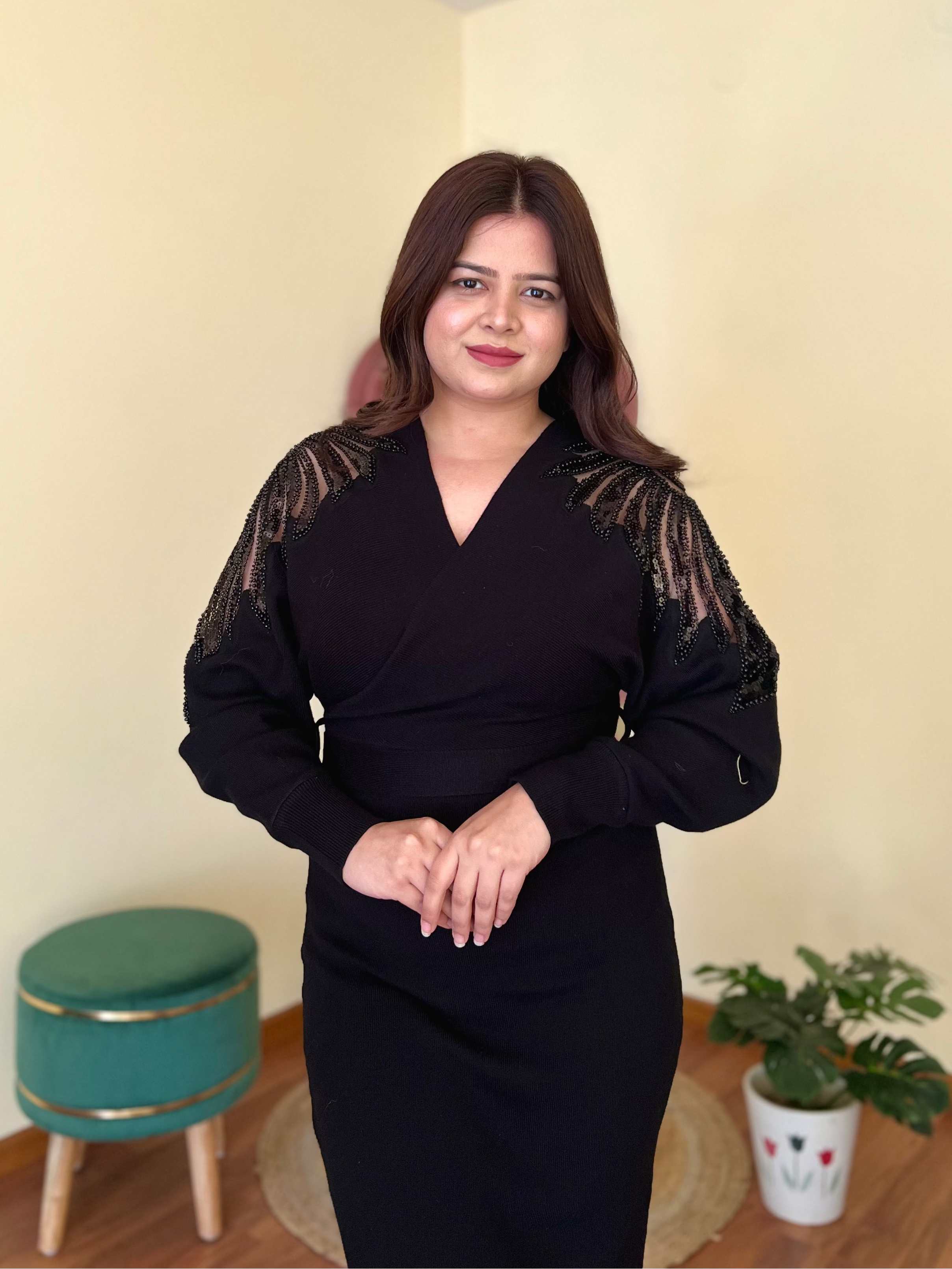 GLEE EMBROIDERED DRESS