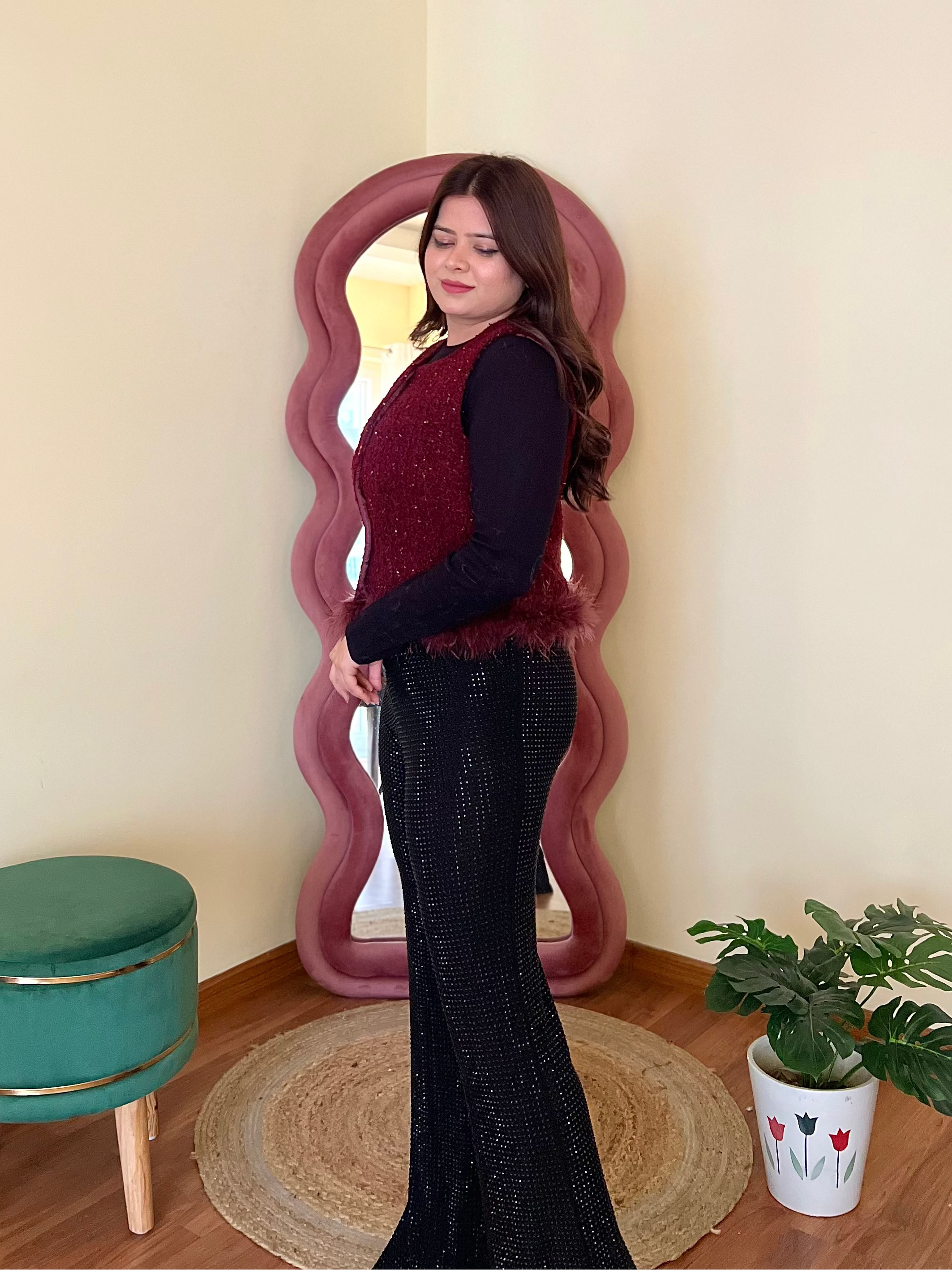 JACK STRAIGHT RHINESTONE PANTS