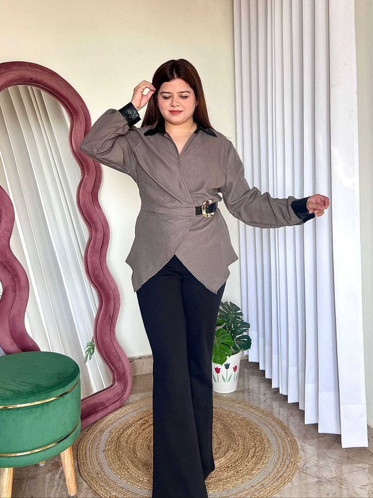 SAVOY BELTED SHIRT