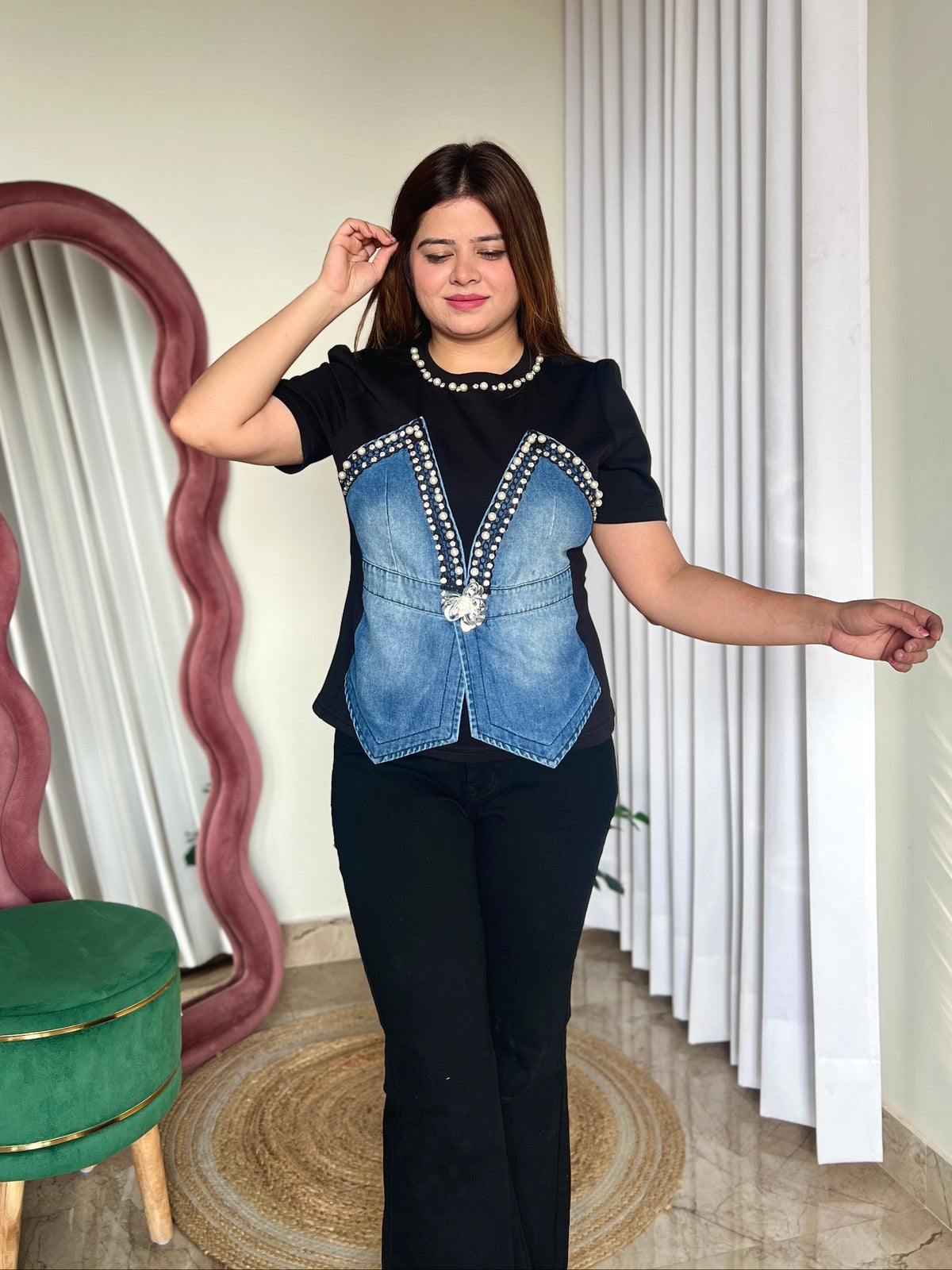 OLLI DENIM TOP