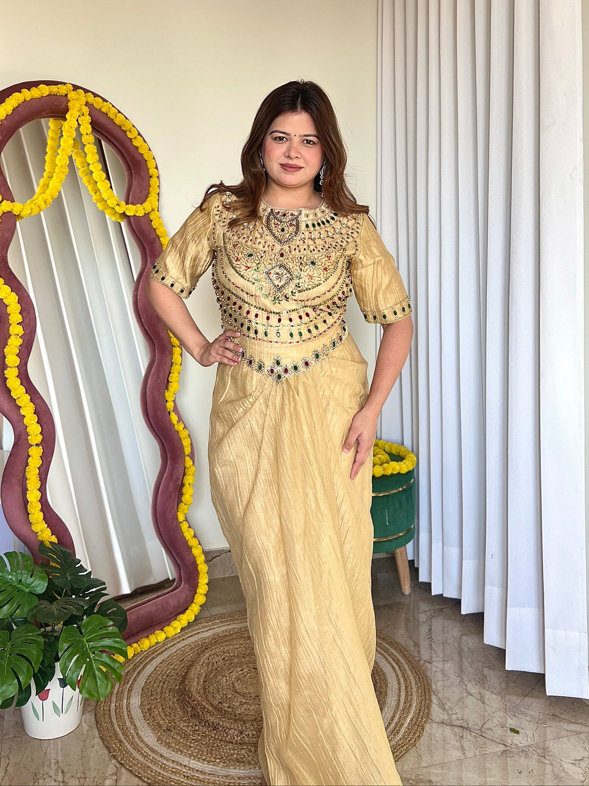 INAYA DRAPE SKIRT SET