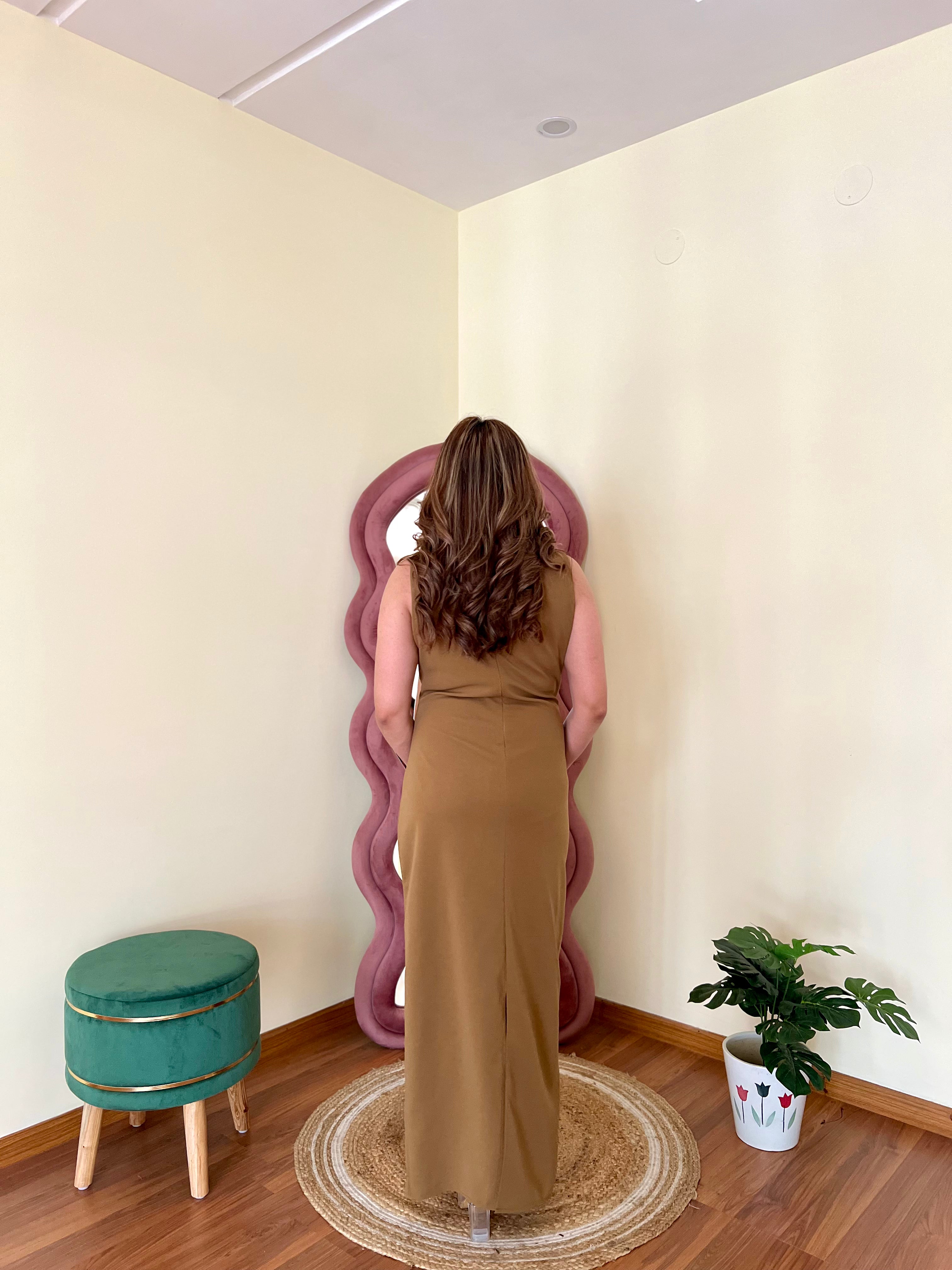 BUTTER MIDI DRESS