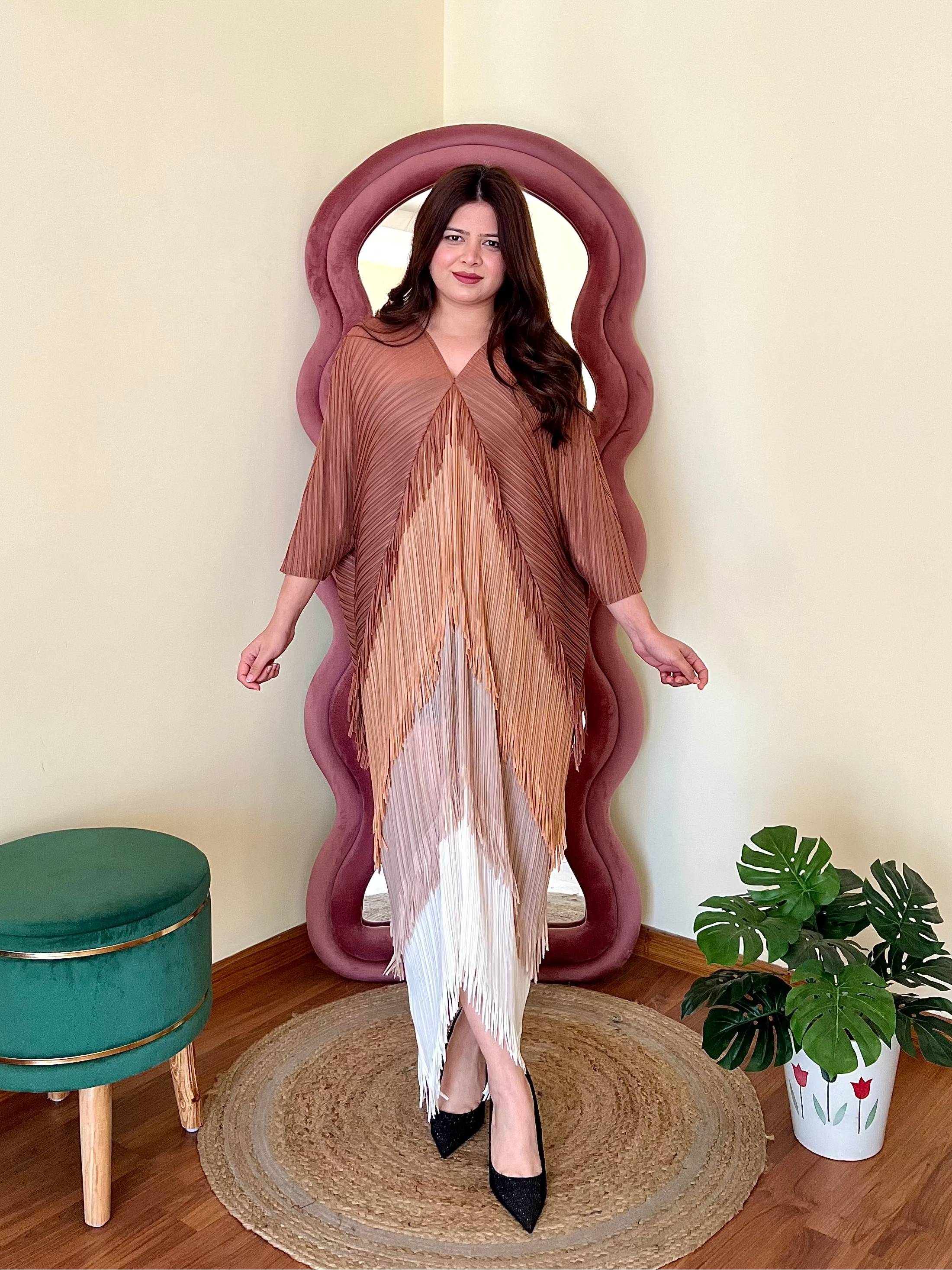 SARA PLEATED DRESS