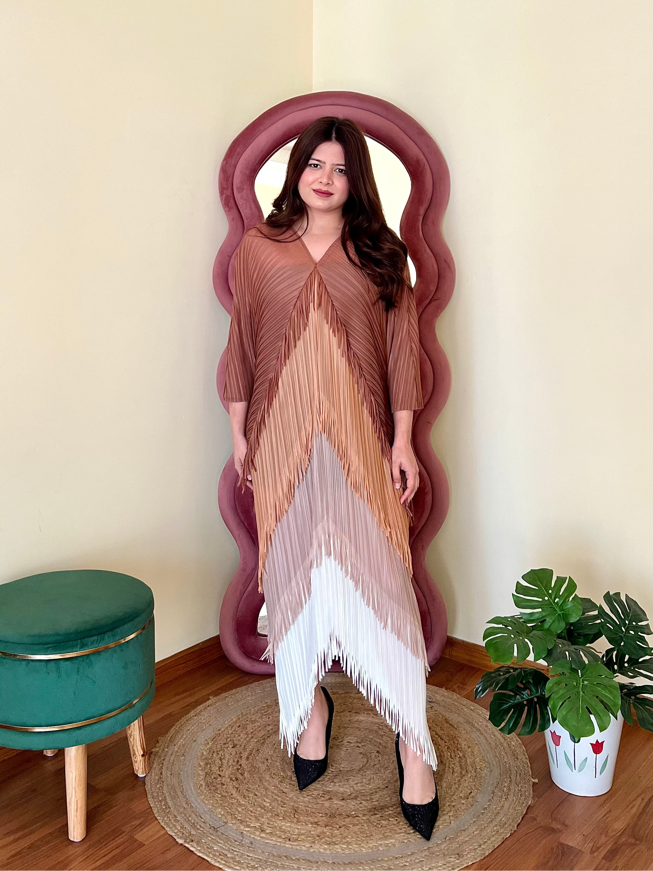SARA PLEATED DRESS